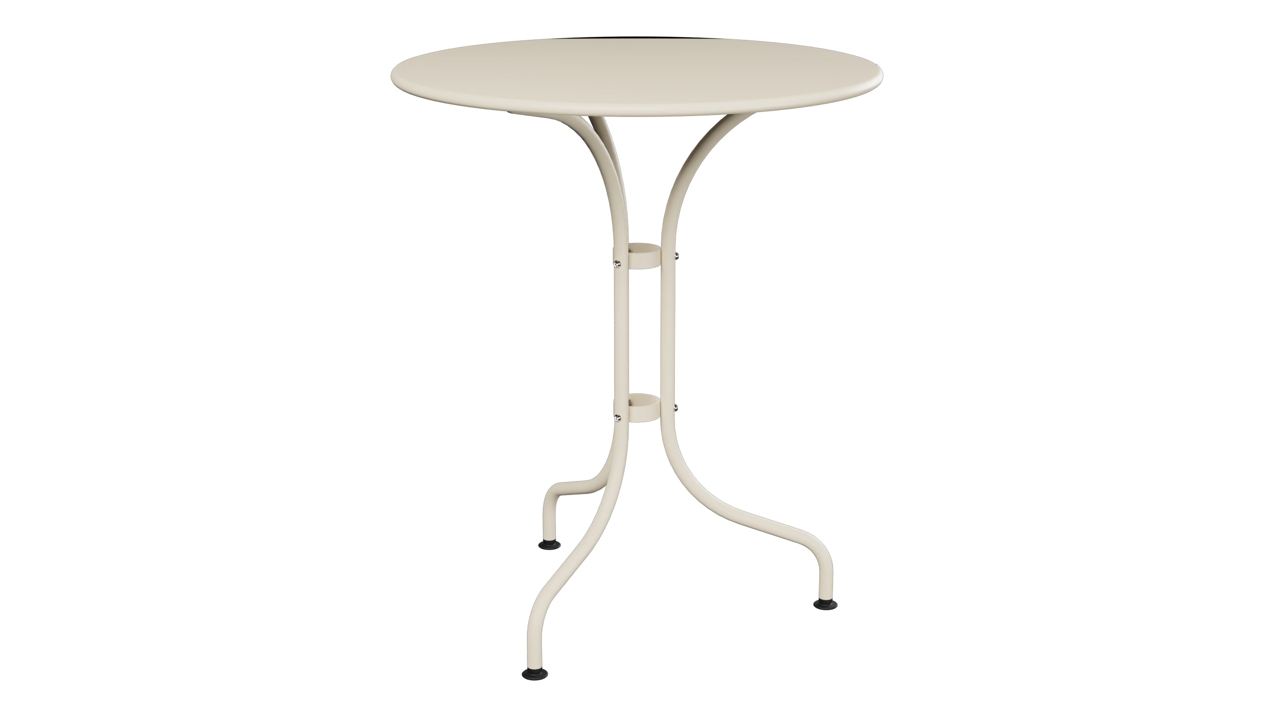 St. Moritz Metall-Gartentisch ø60 in Pastellsand präsentiert im Onlineshop von KAQTU Design AG. Gartentisch ist von Schaffner