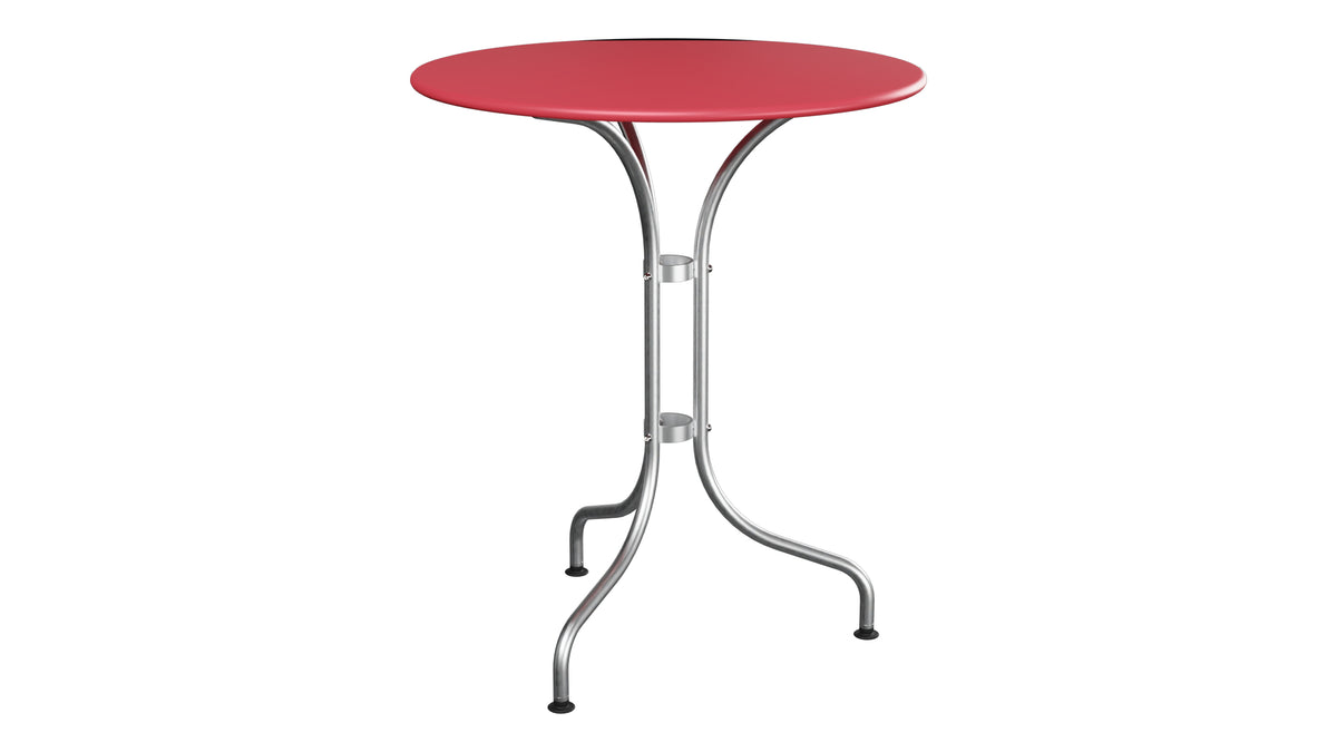 St. Moritz Metall-Gartentisch ø60 in Ahornrot präsentiert im Onlineshop von KAQTU Design AG. Gartentisch ist von Schaffner