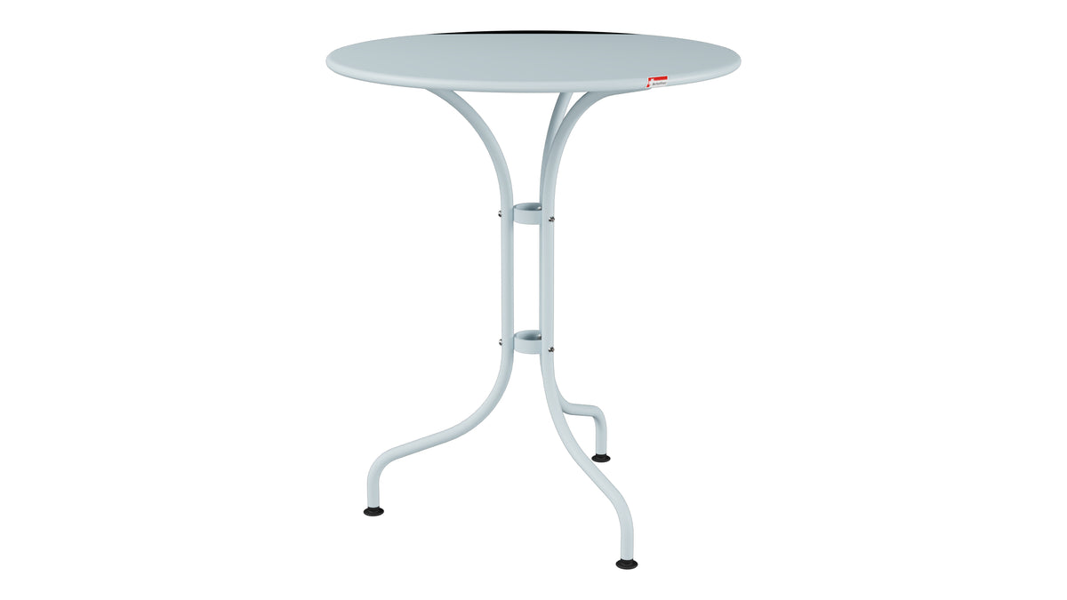 St. Moritz Metall-Gartentisch ø60 in Pastellblau präsentiert im Onlineshop von KAQTU Design AG. Gartentisch ist von Schaffner
