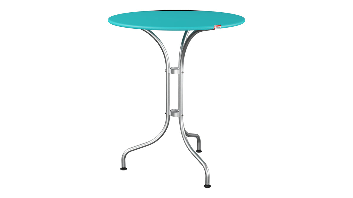St. Moritz Metall-Gartentisch ø60 in Türkis präsentiert im Onlineshop von KAQTU Design AG. Gartentisch ist von Schaffner