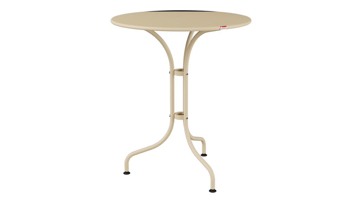 St. Moritz Metall-Gartentisch ø60 in Pastellbraun präsentiert im Onlineshop von KAQTU Design AG. Gartentisch ist von Schaffner