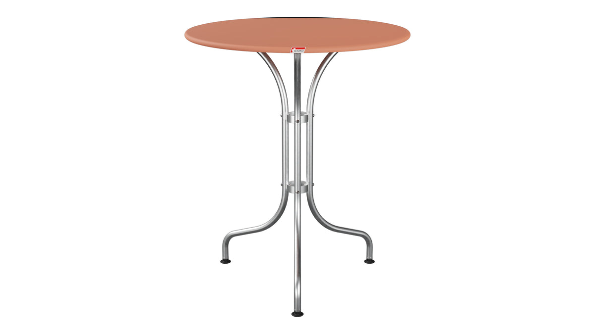 St. Moritz Metall-Gartentisch ø60 in Pastellterracotta präsentiert im Onlineshop von KAQTU Design AG. Gartentisch ist von Schaffner
