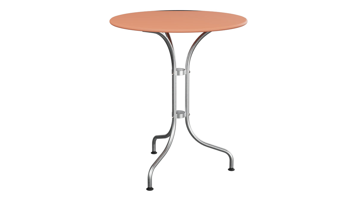 St. Moritz Metall-Gartentisch ø60 in Pastellterracotta präsentiert im Onlineshop von KAQTU Design AG. Gartentisch ist von Schaffner
