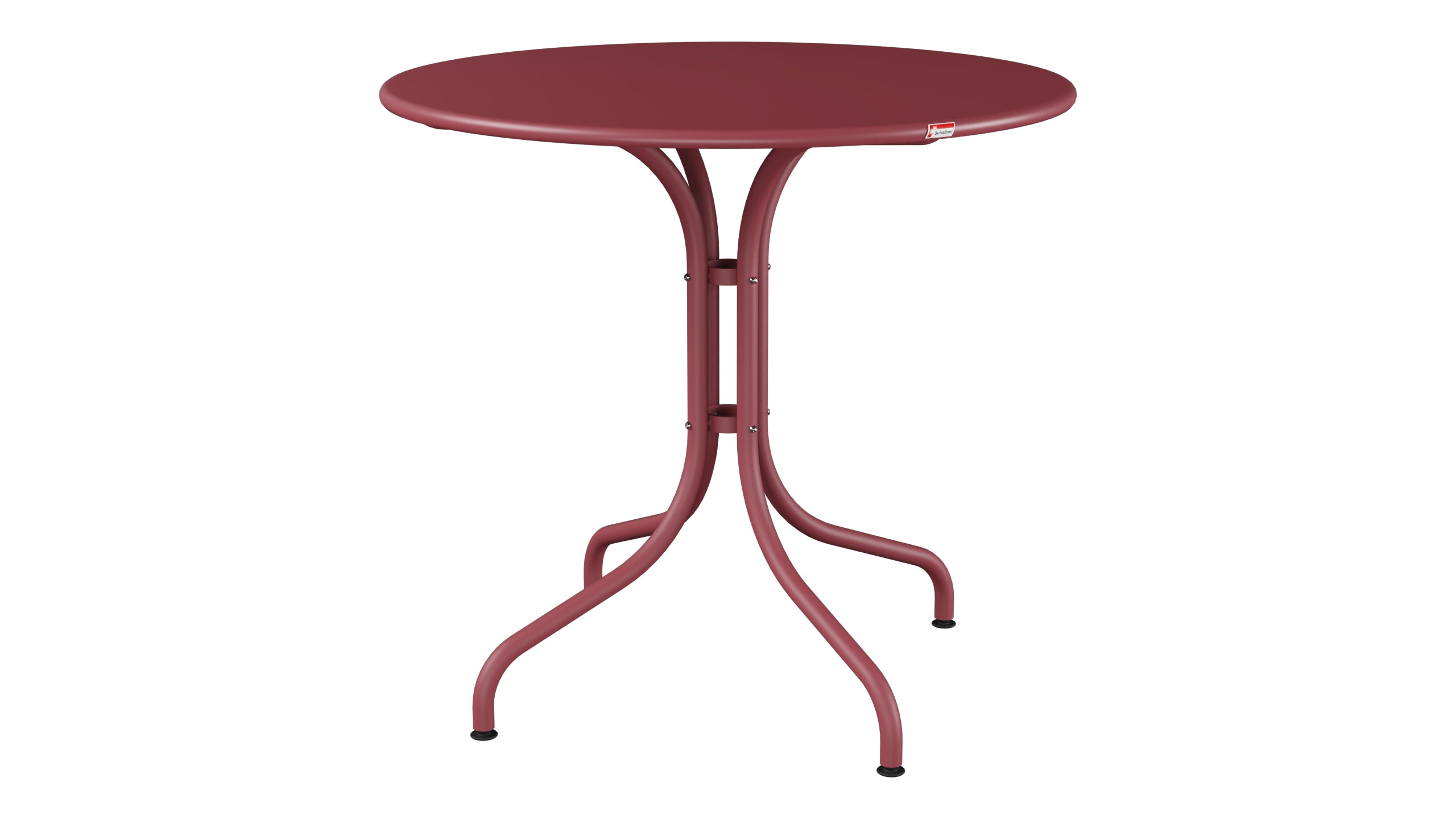 St. Moritz Metall-Gartentisch ø80 in Bordeaux präsentiert im Onlineshop von KAQTU Design AG. Gartentisch ist von Schaffner