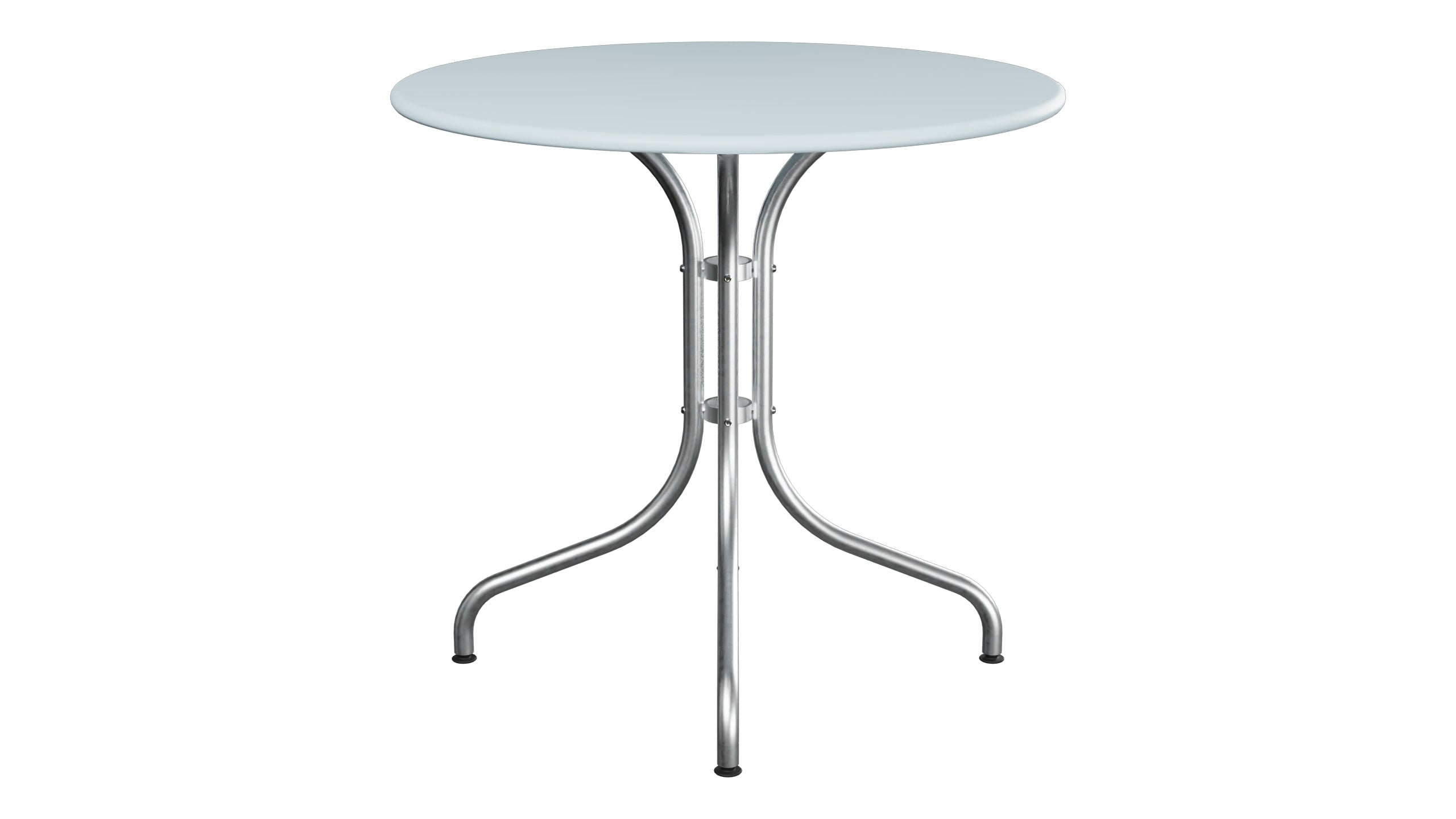 St. Moritz Metall-Gartentisch ø80 in Pastellblau präsentiert im Onlineshop von KAQTU Design AG. Gartentisch ist von Schaffner