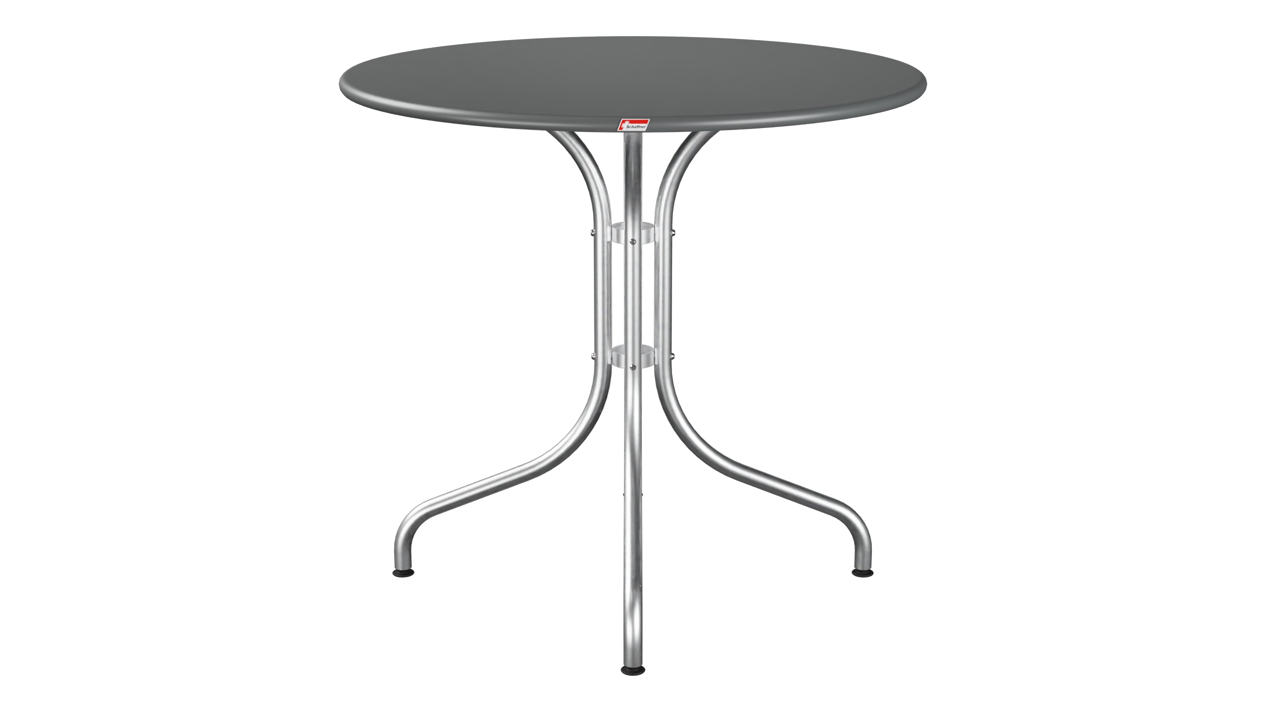 St. Moritz Metall-Gartentisch ø80 in Graphit präsentiert im Onlineshop von KAQTU Design AG. Gartentisch ist von Schaffner