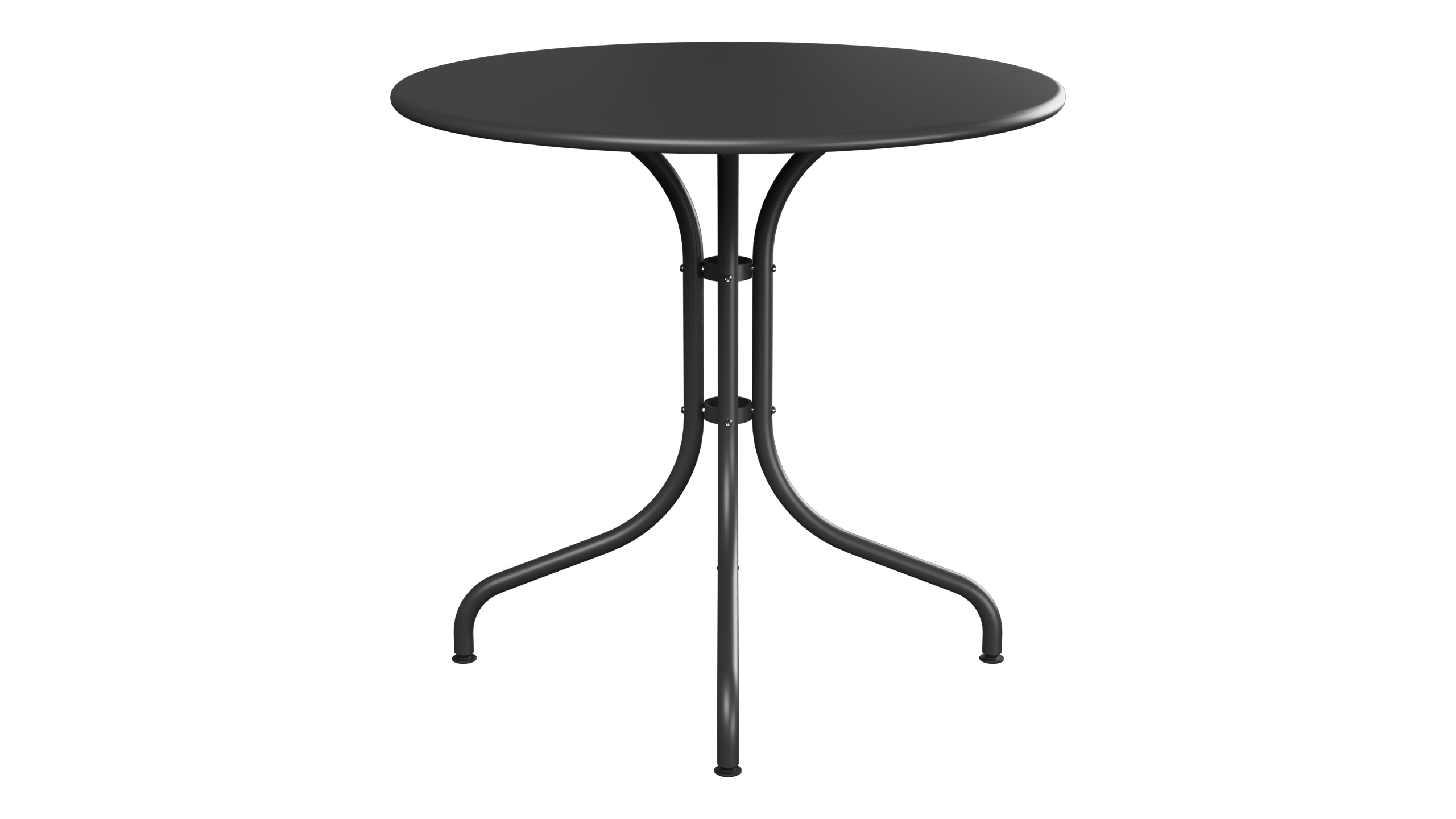 St. Moritz Metall-Gartentisch ø80 in Anthrazit präsentiert im Onlineshop von KAQTU Design AG. Gartentisch ist von Schaffner
