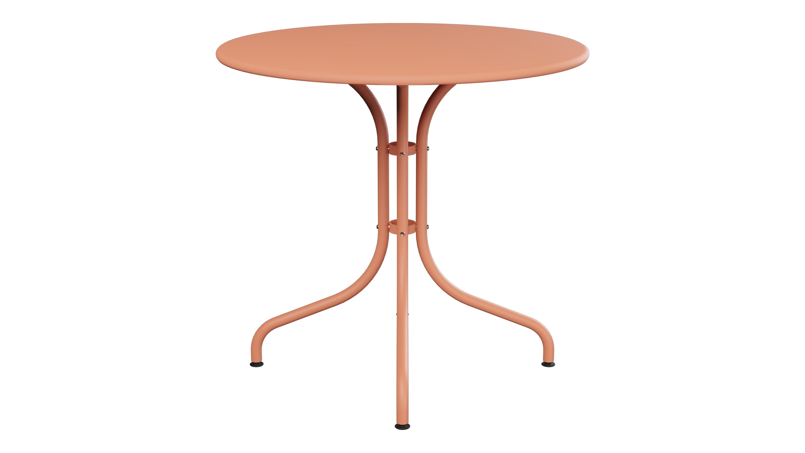St. Moritz Metall-Gartentisch ø80 in Pastellterracotta präsentiert im Onlineshop von KAQTU Design AG. Gartentisch ist von Schaffner