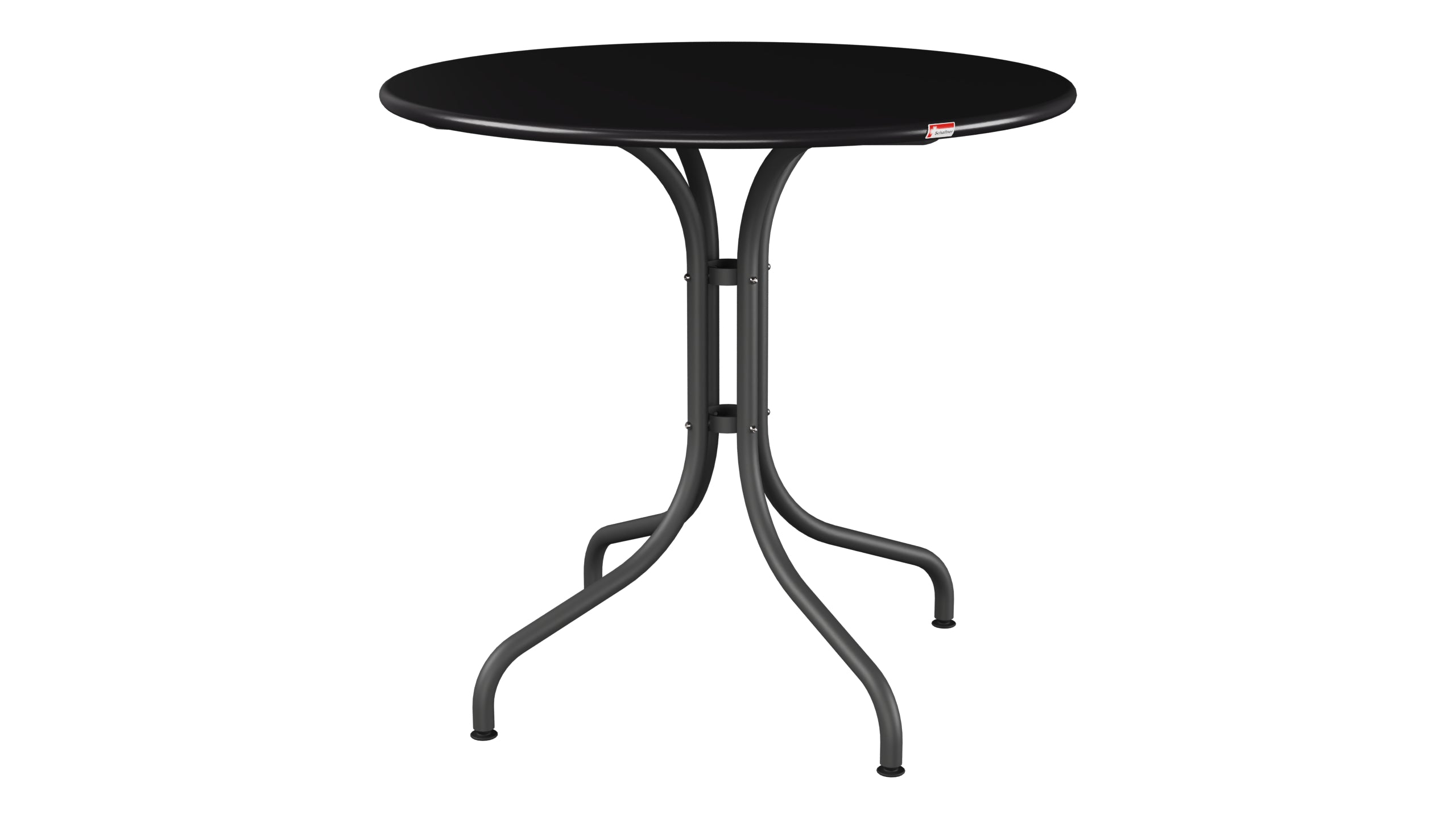 St. Moritz Metall-Gartentisch ø80 in Schwarz präsentiert im Onlineshop von KAQTU Design AG. Gartentisch ist von Schaffner