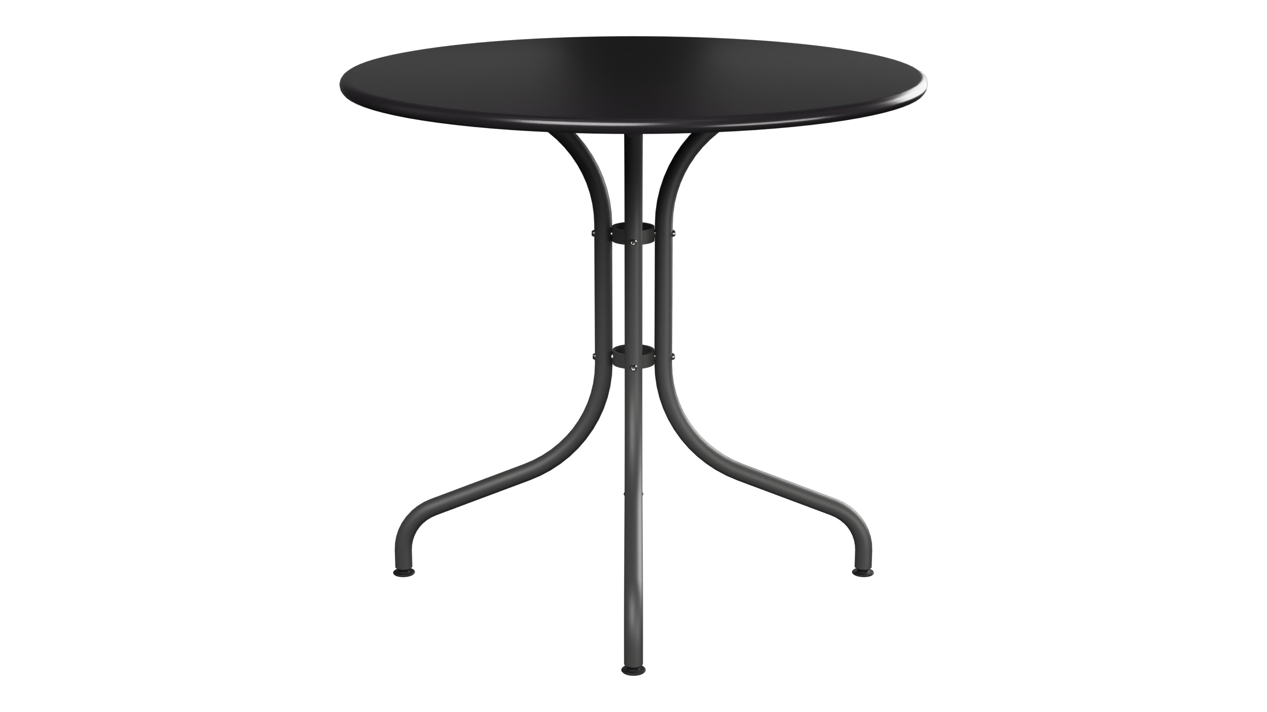 St. Moritz Metall-Gartentisch ø80 in Schwarz präsentiert im Onlineshop von KAQTU Design AG. Gartentisch ist von Schaffner