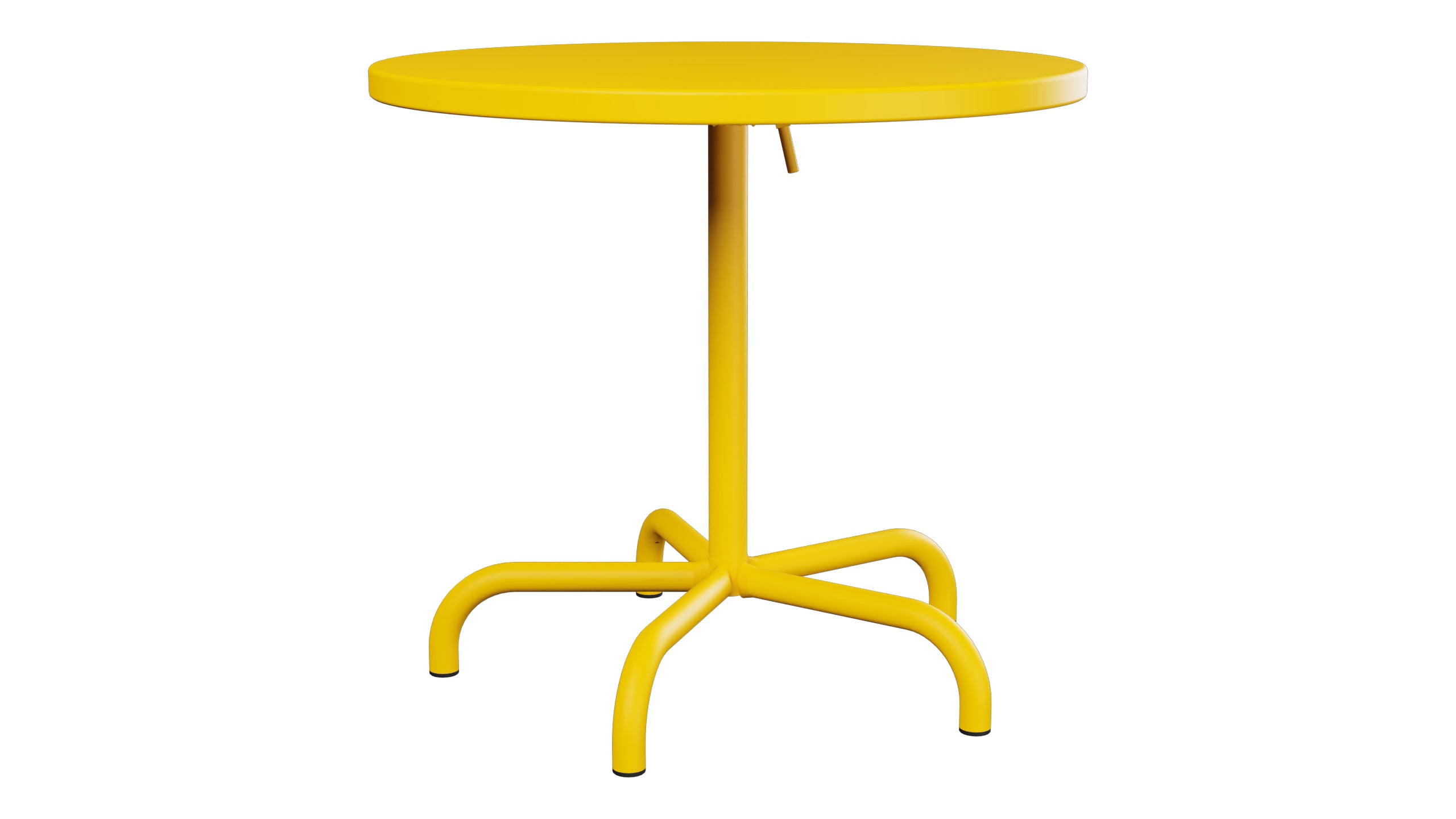 Säntis Metall-Gartentisch ø80 klappbar in Gelb präsentiert im Onlineshop von KAQTU Design AG. Gartentisch ist von Schaffner