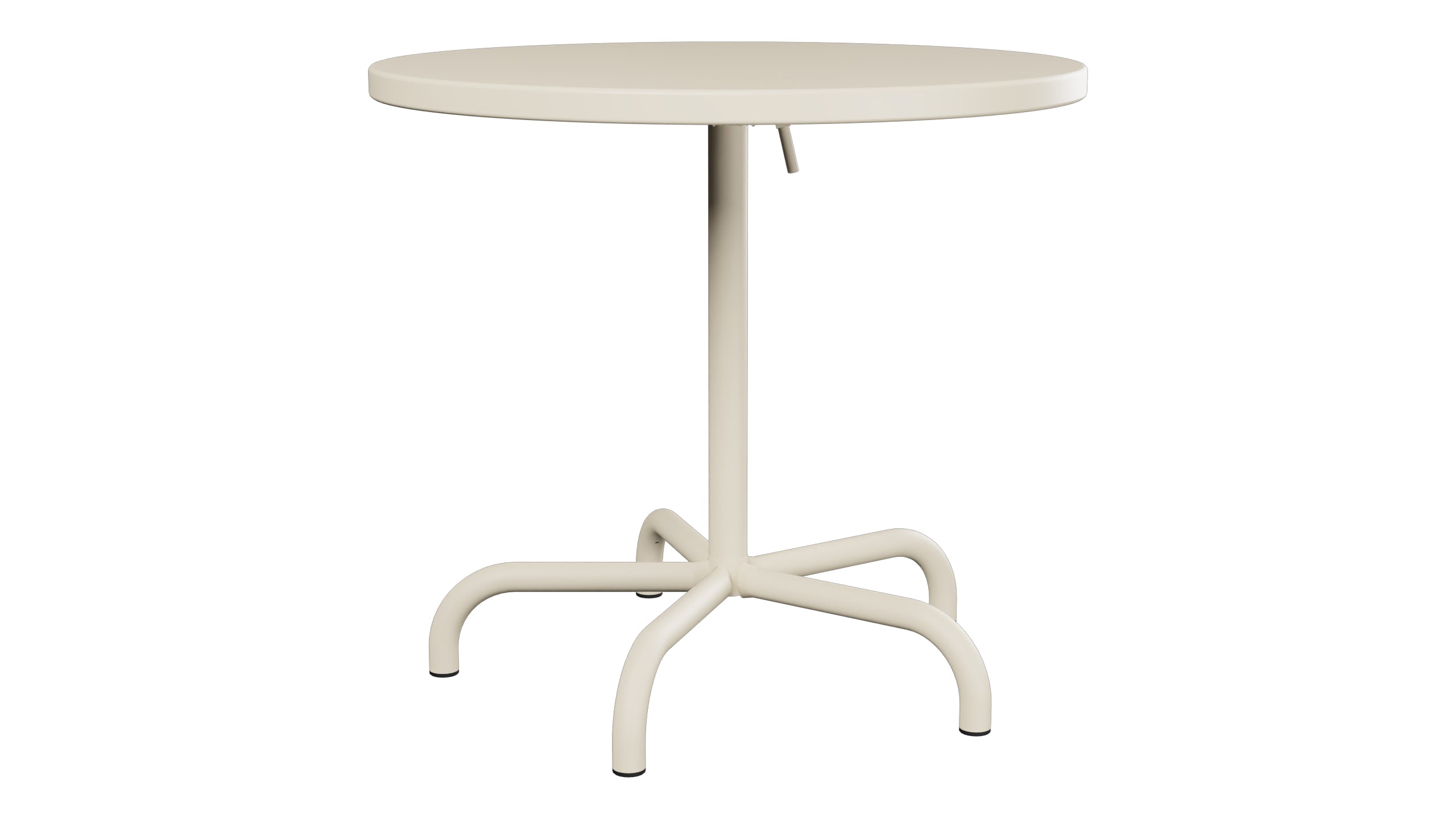 Säntis Metall-Gartentisch ø80 klappbar in Pastellsand präsentiert im Onlineshop von KAQTU Design AG. Gartentisch ist von Schaffner