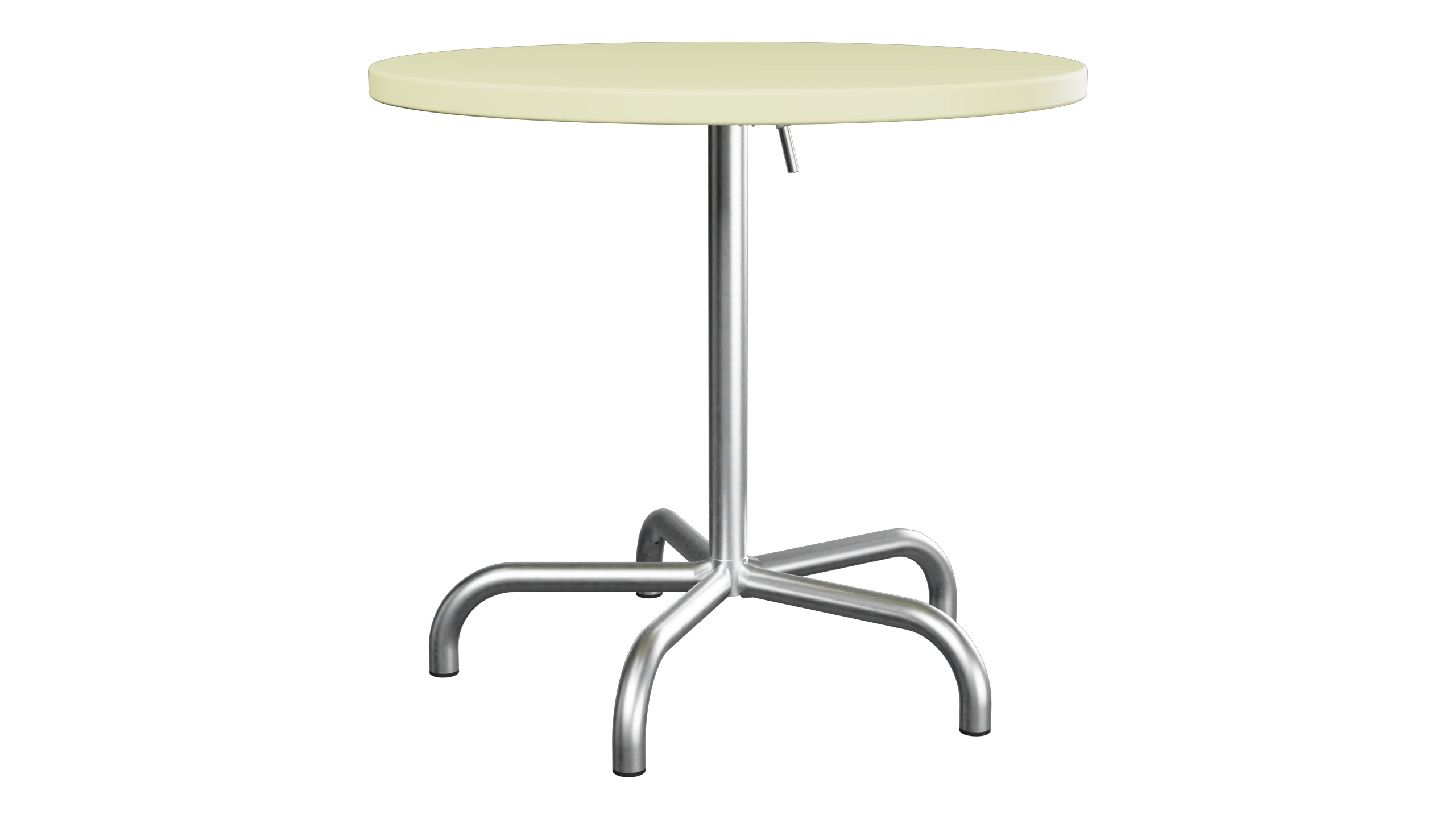Säntis Metall-Gartentisch ø80 klappbar in Buchsbaumgelb präsentiert im Onlineshop von KAQTU Design AG. Gartentisch ist von Schaffner