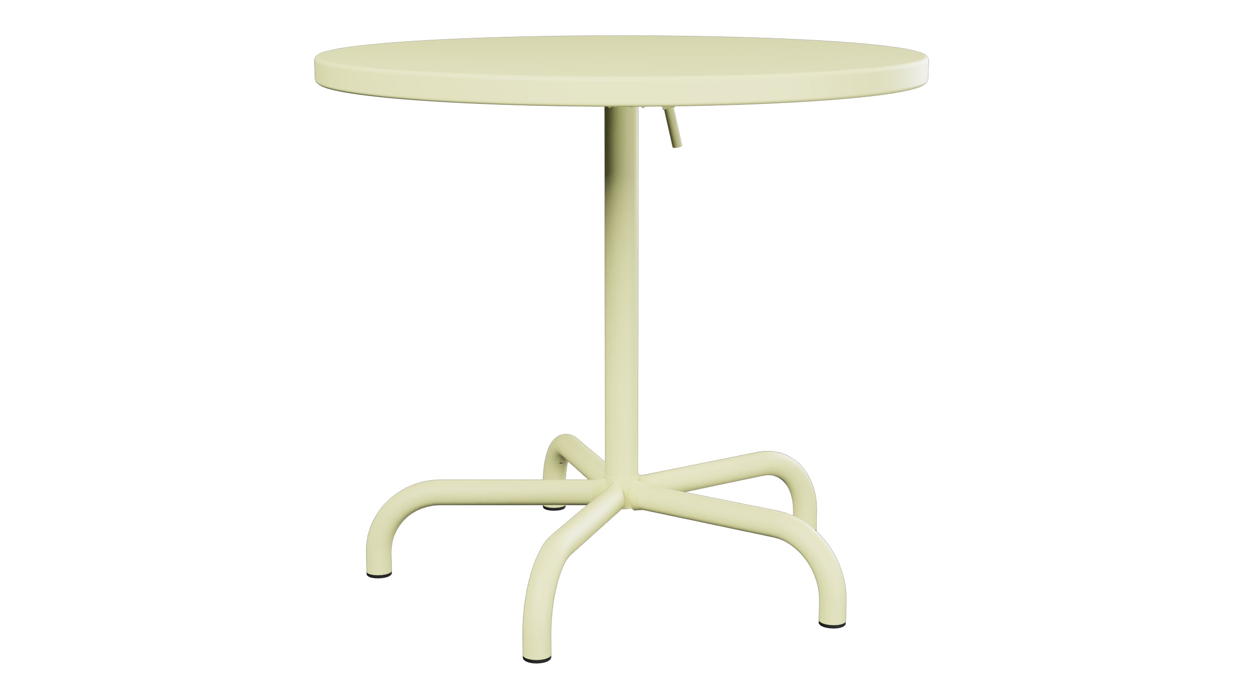 Säntis Metall-Gartentisch ø80 klappbar in Buchsbaumgelb präsentiert im Onlineshop von KAQTU Design AG. Gartentisch ist von Schaffner