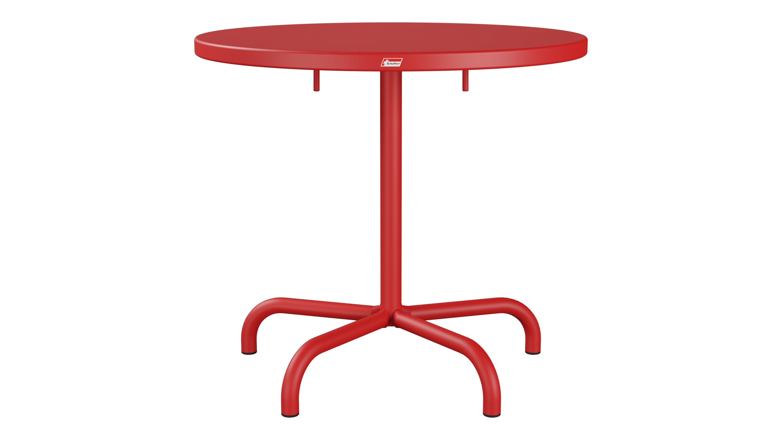 Säntis Metall-Gartentisch ø80 klappbar in Rot präsentiert im Onlineshop von KAQTU Design AG. Gartentisch ist von Schaffner