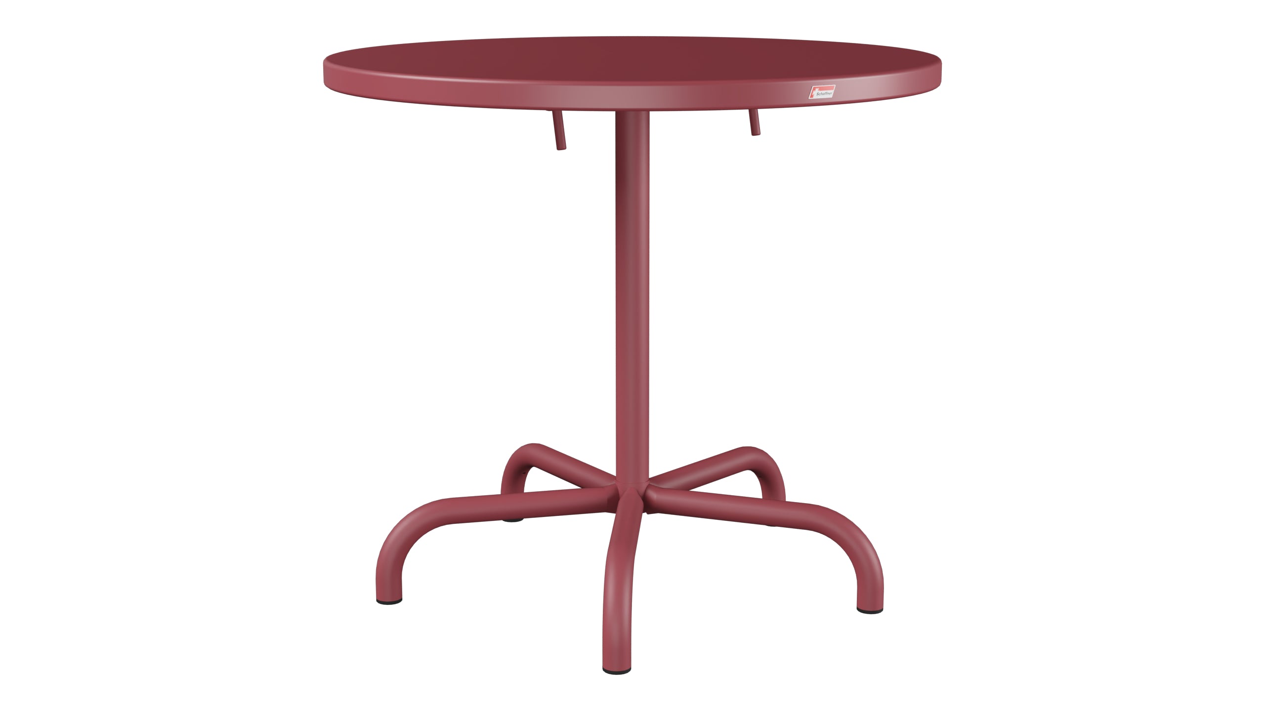 Säntis Metall-Gartentisch ø80 klappbar in Bordeaux präsentiert im Onlineshop von KAQTU Design AG. Gartentisch ist von Schaffner