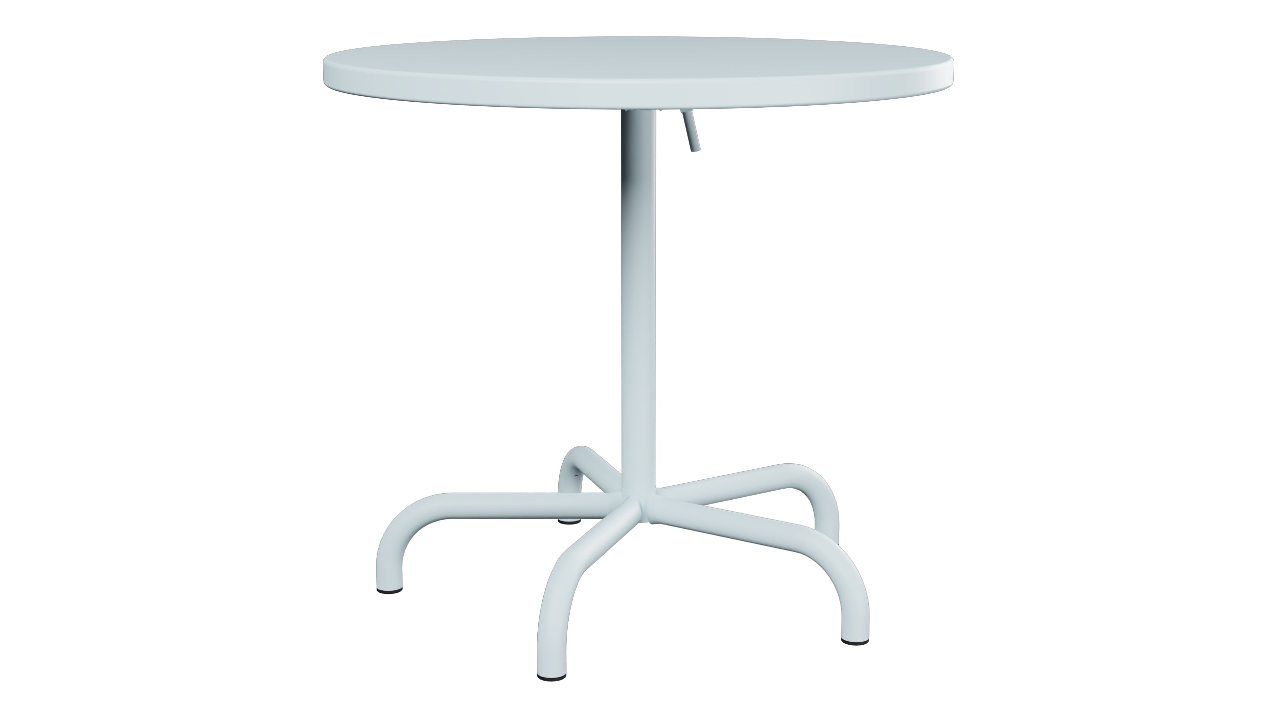 Säntis Metall-Gartentisch ø80 klappbar in Pastellblau präsentiert im Onlineshop von KAQTU Design AG. Gartentisch ist von Schaffner