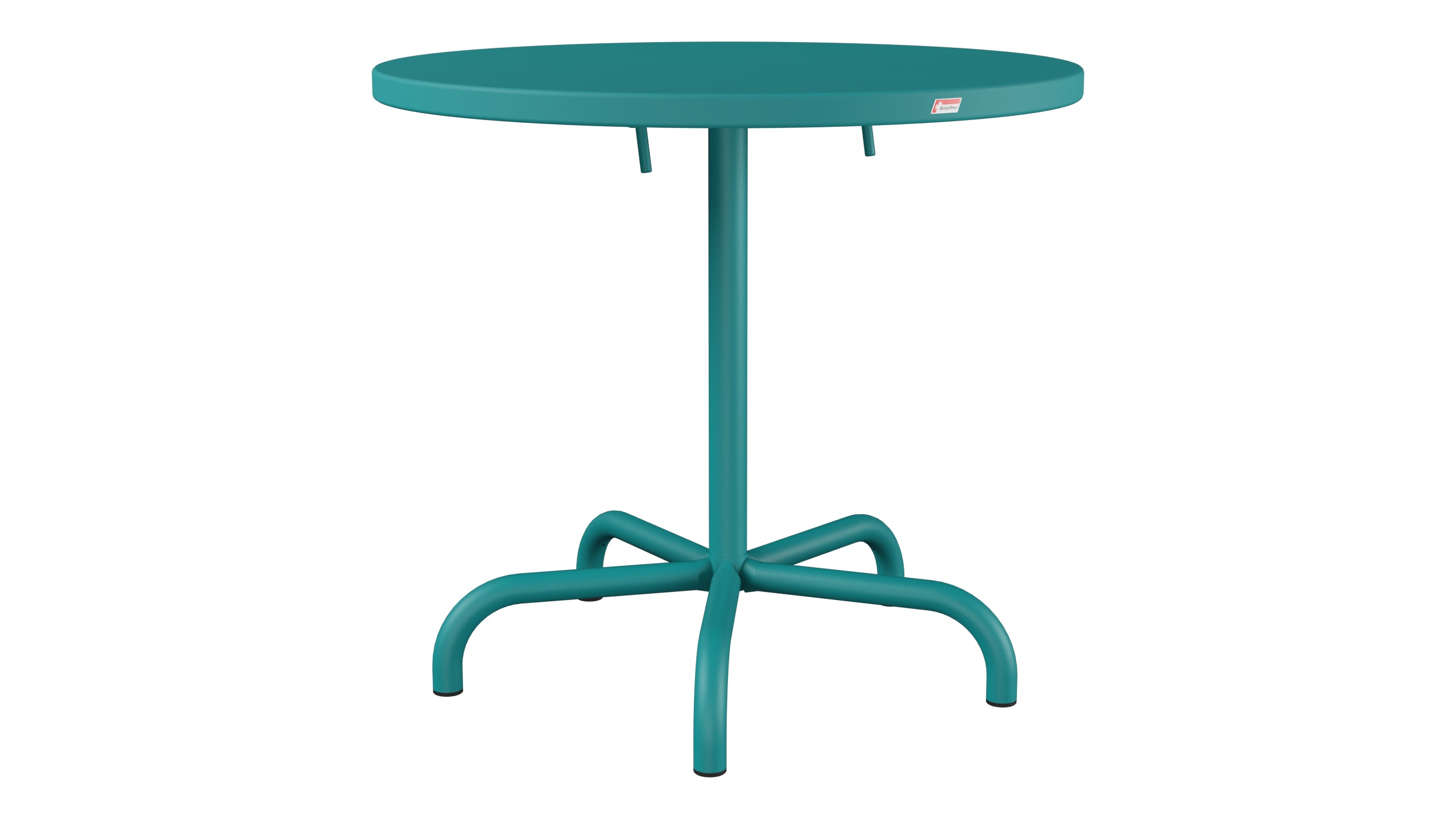 Säntis Metall-Gartentisch ø80 klappbar in Kaliblau präsentiert im Onlineshop von KAQTU Design AG. Gartentisch ist von Schaffner