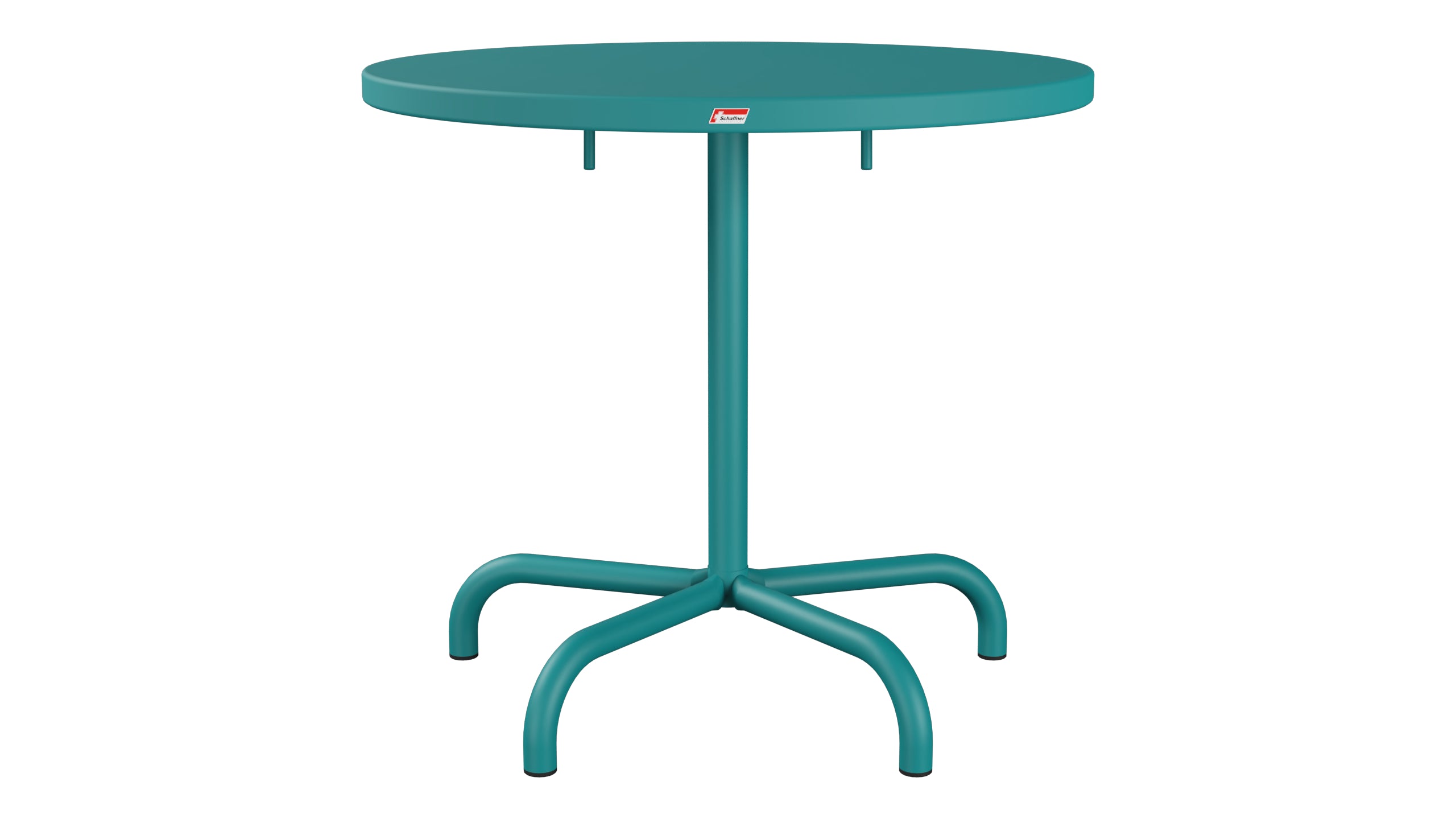 Säntis Metall-Gartentisch ø80 klappbar in Kaliblau präsentiert im Onlineshop von KAQTU Design AG. Gartentisch ist von Schaffner