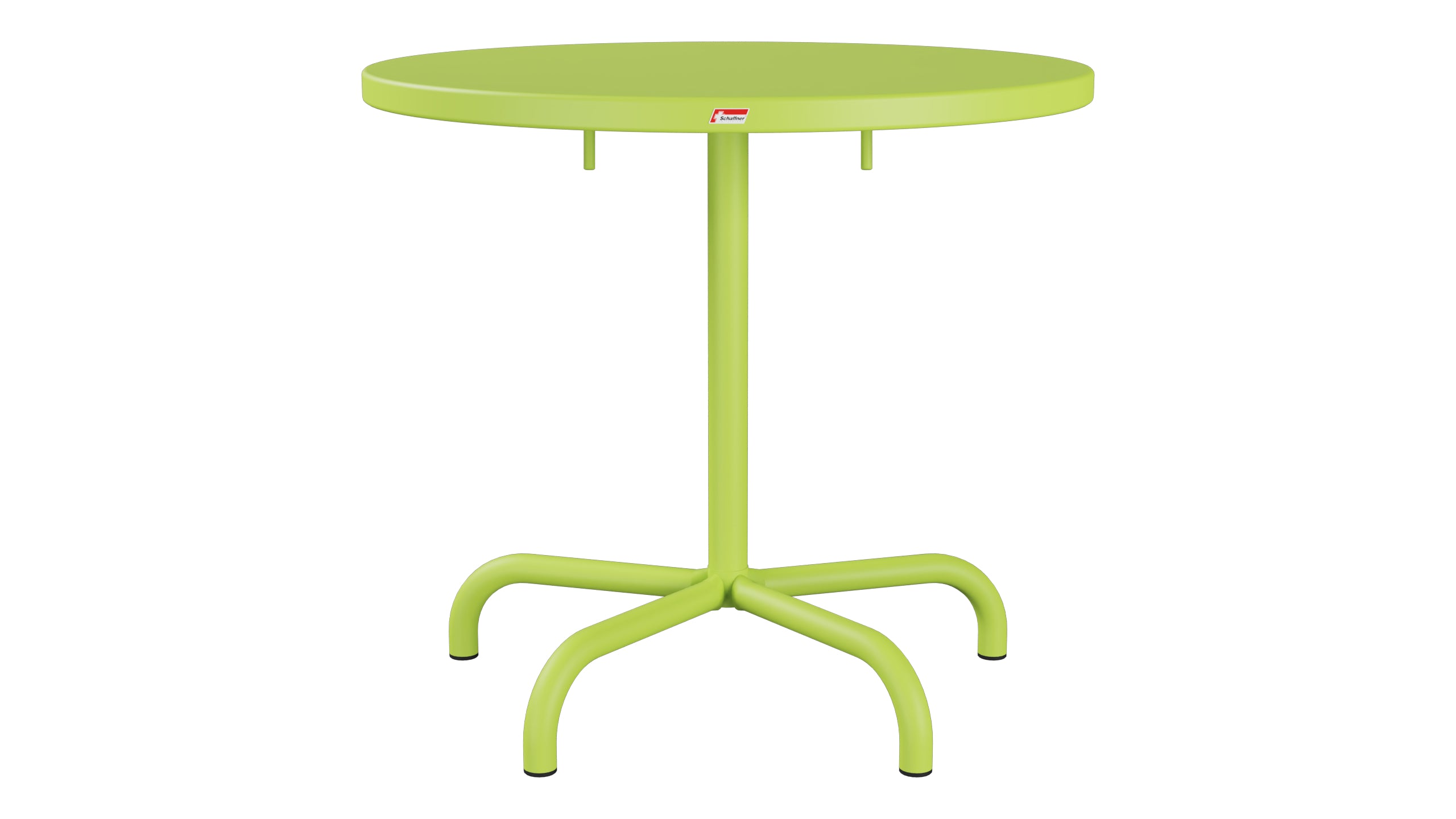 Säntis Metall-Gartentisch ø80 klappbar in Hellgrün präsentiert im Onlineshop von KAQTU Design AG. Gartentisch ist von Schaffner