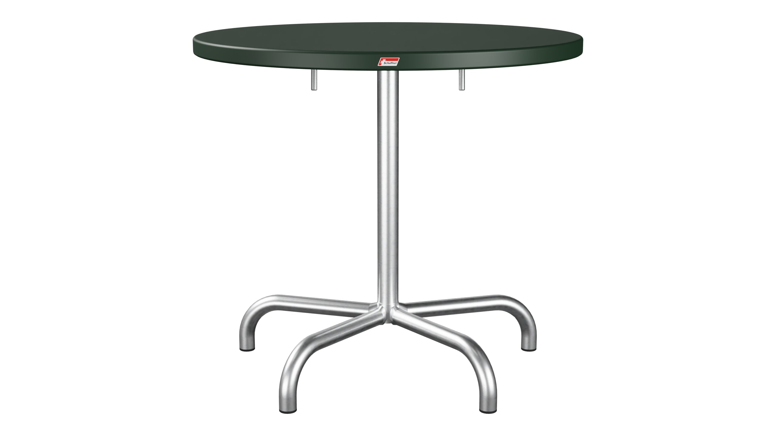 Säntis Metall-Gartentisch ø80 klappbar in Tannengrün präsentiert im Onlineshop von KAQTU Design AG. Gartentisch ist von Schaffner