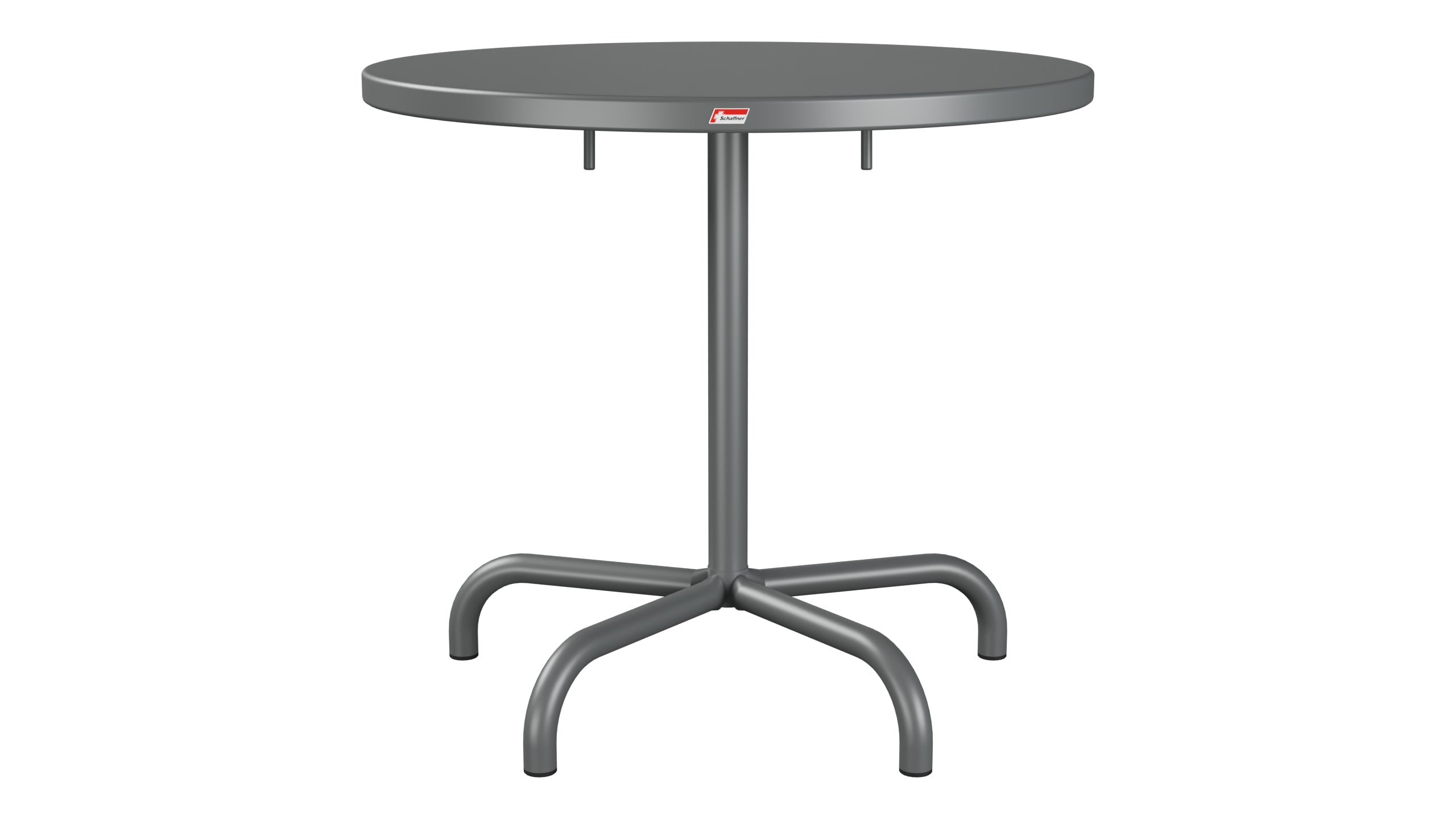 Säntis Metall-Gartentisch ø80 klappbar in Graphit präsentiert im Onlineshop von KAQTU Design AG. Gartentisch ist von Schaffner