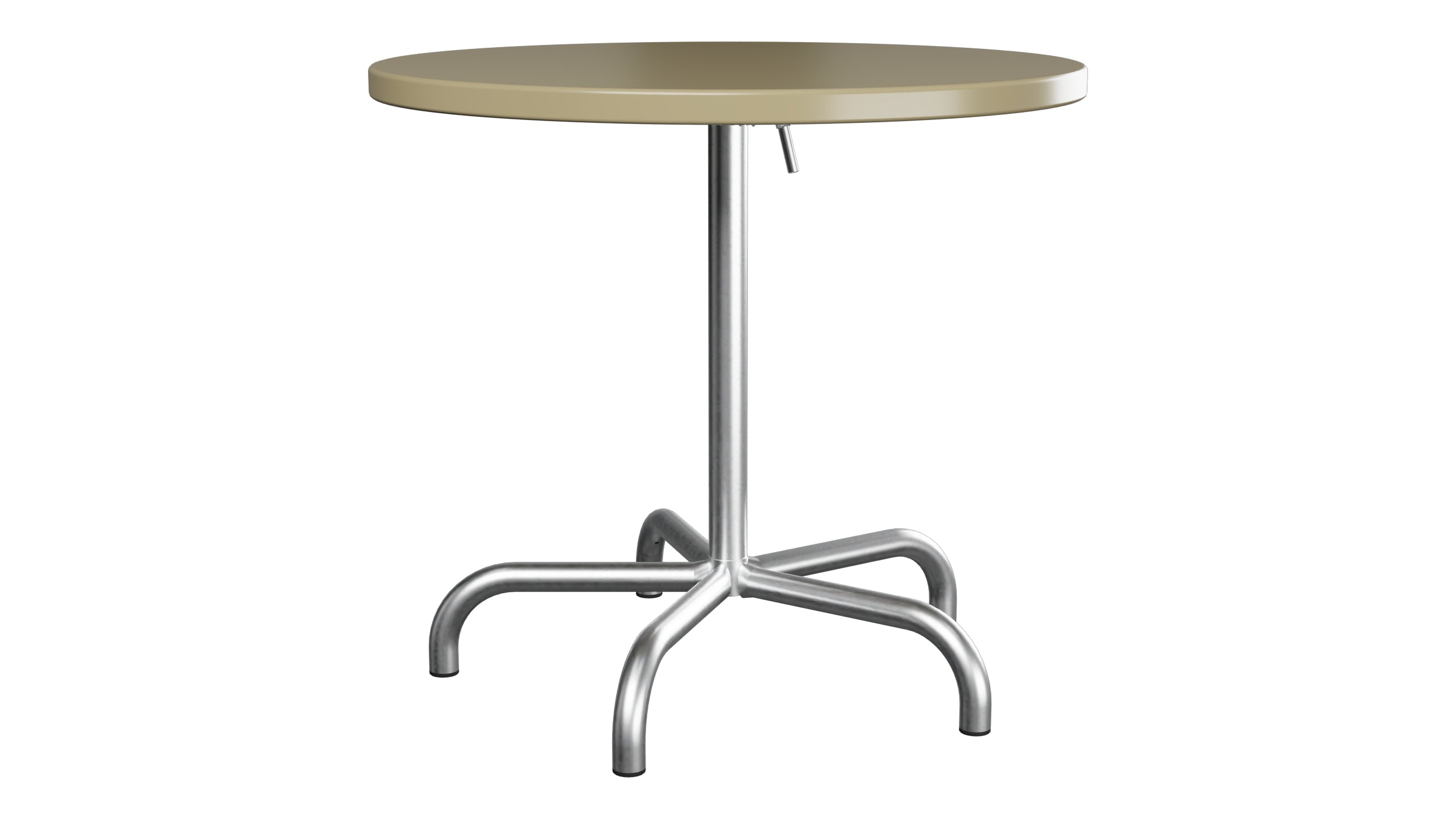 Säntis Metall-Gartentisch ø80 klappbar in Champagner präsentiert im Onlineshop von KAQTU Design AG. Gartentisch ist von Schaffner