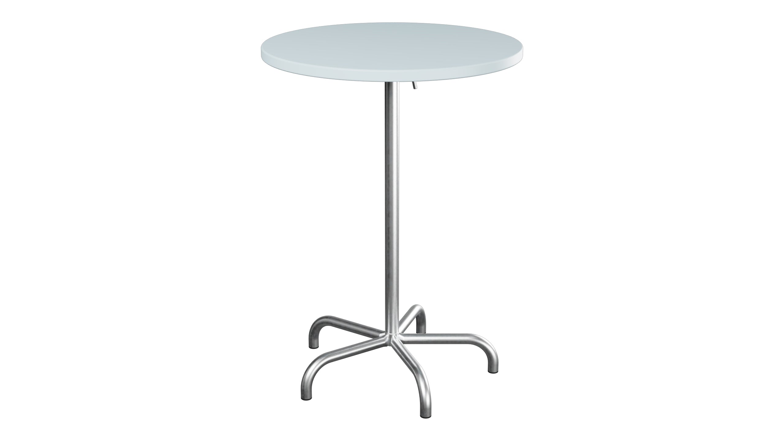Säntis Metall-Stehtisch Outdoor ø80 / 110 klappbar in Pastellblau präsentiert im Onlineshop von KAQTU Design AG. Hochtisch Outdoor ist von Schaffner