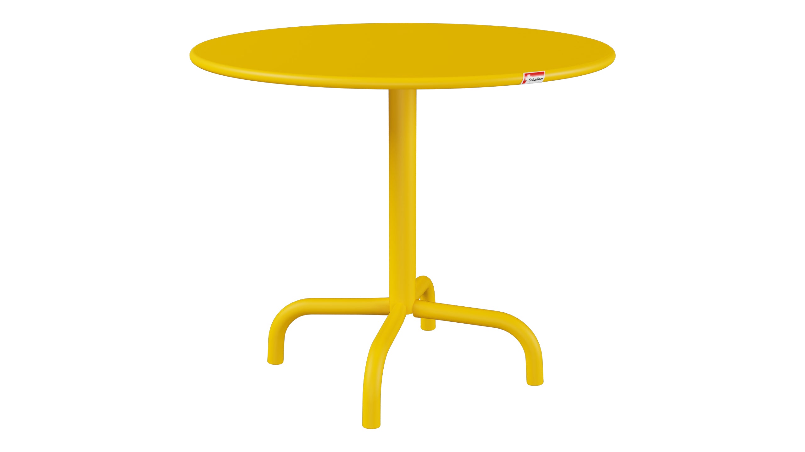 Rigi Metall-Beistelltisch Outdoor ø60 / 50 in Gelb präsentiert im Onlineshop von KAQTU Design AG. Beistelltisch Outdoor ist von Schaffner