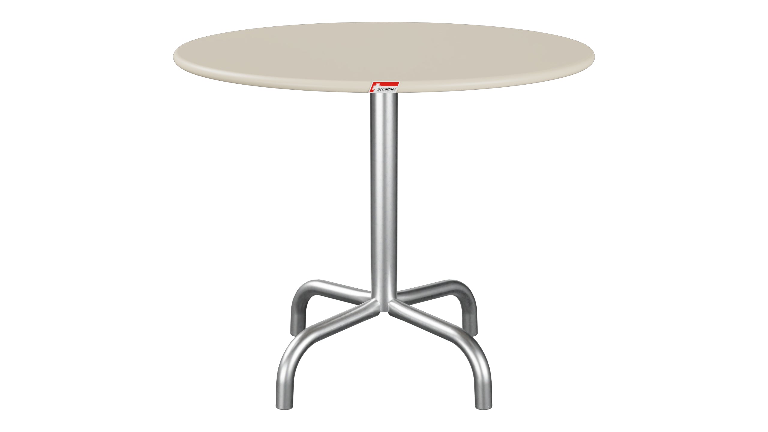 Rigi Metall-Beistelltisch Outdoor ø60 / 50 in Pastellsand präsentiert im Onlineshop von KAQTU Design AG. Beistelltisch Outdoor ist von Schaffner