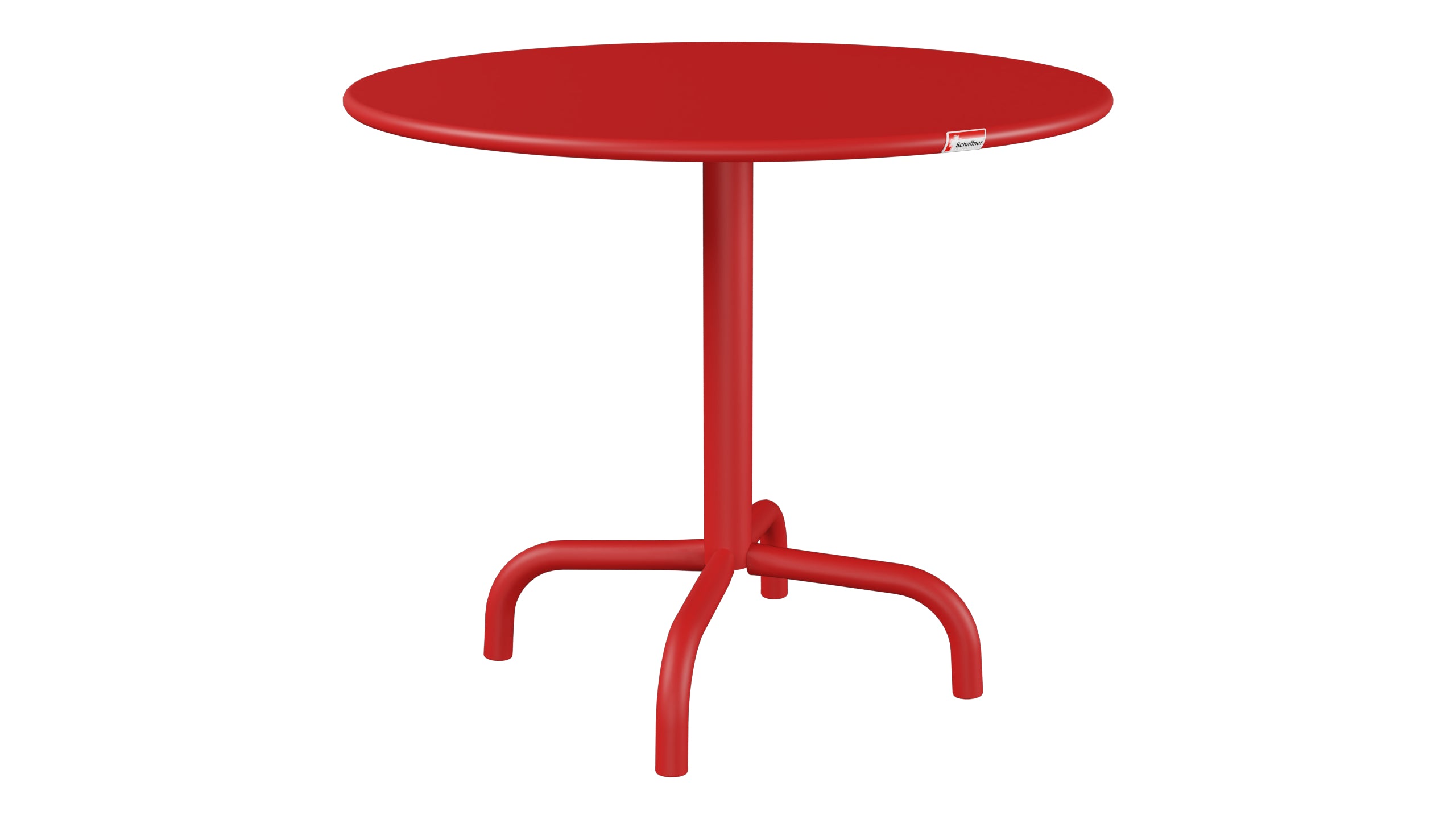 Rigi Metall-Beistelltisch Outdoor ø60 / 50 in Rot präsentiert im Onlineshop von KAQTU Design AG. Beistelltisch Outdoor ist von Schaffner