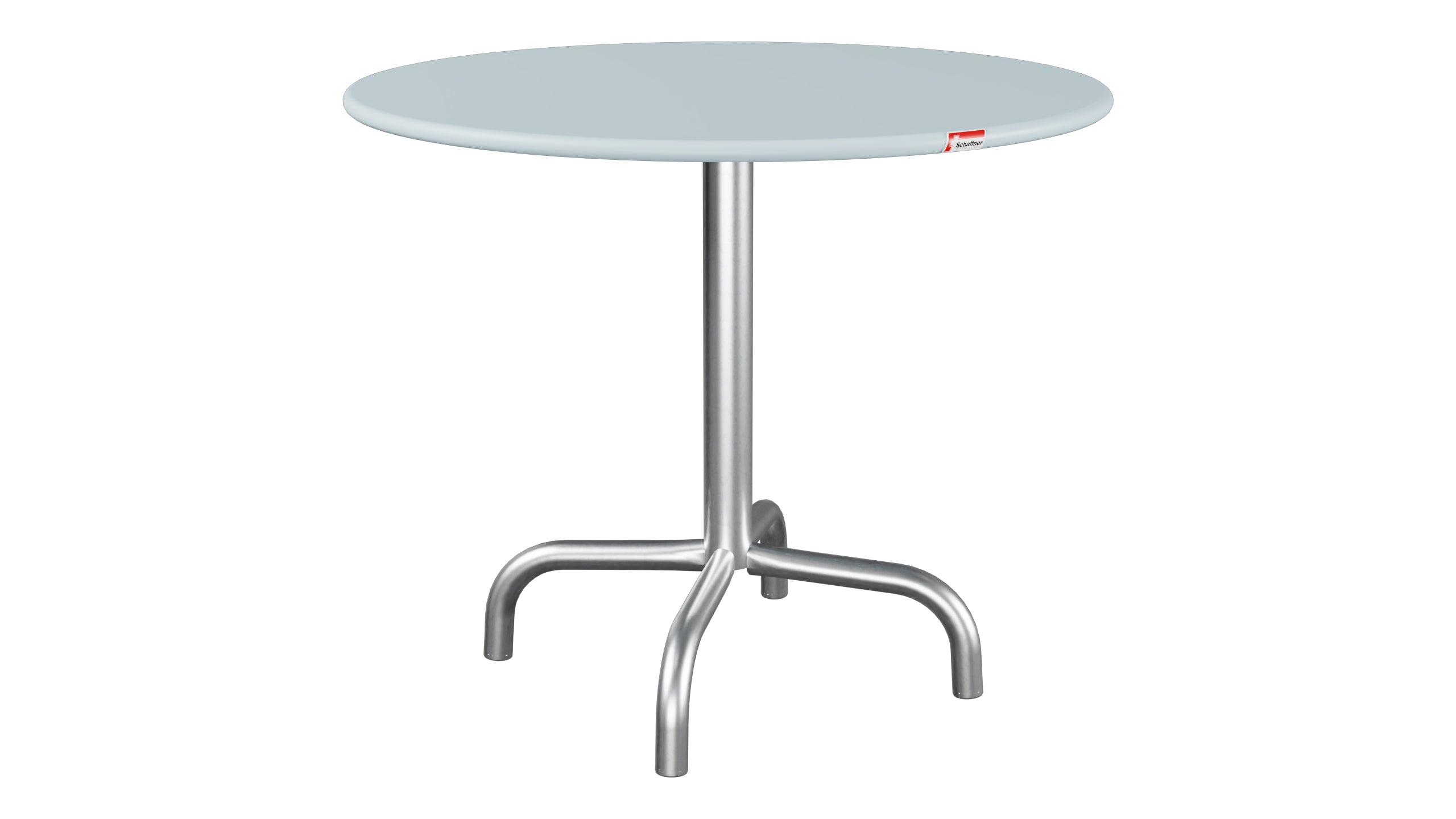 Rigi Metall-Beistelltisch Outdoor ø60 / 50 in Pastellblau präsentiert im Onlineshop von KAQTU Design AG. Beistelltisch Outdoor ist von Schaffner