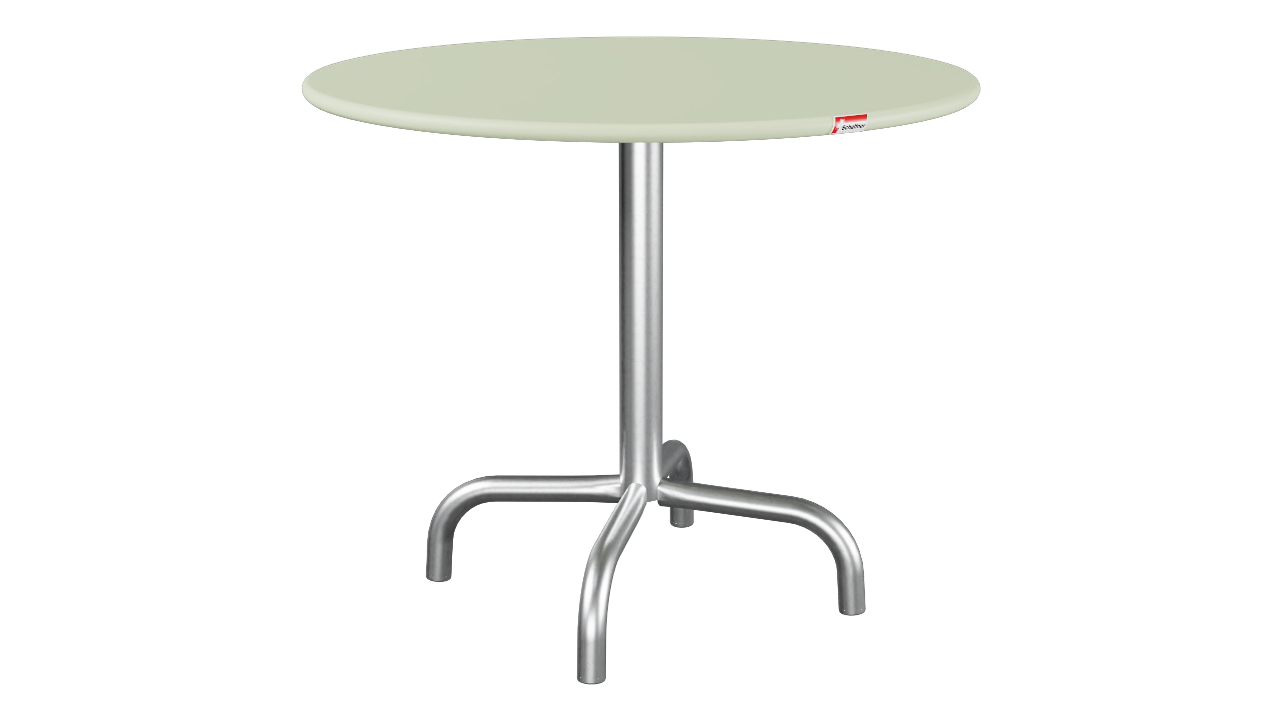 Rigi Metall-Beistelltisch Outdoor ø60 / 50 in Pastellgrün präsentiert im Onlineshop von KAQTU Design AG. Beistelltisch Outdoor ist von Schaffner