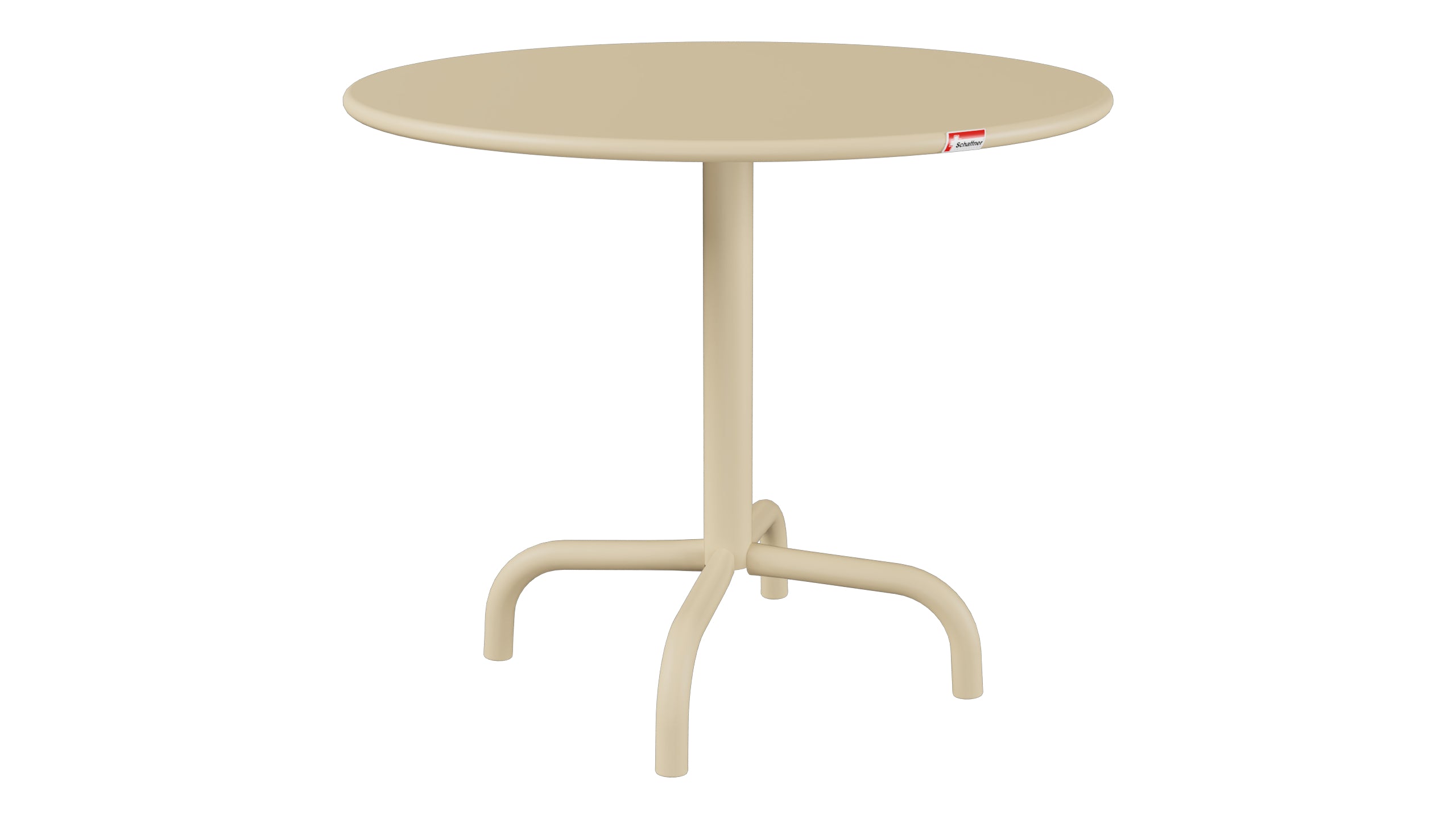Rigi Metall-Beistelltisch Outdoor ø60 / 50 in Pastellbraun präsentiert im Onlineshop von KAQTU Design AG. Beistelltisch Outdoor ist von Schaffner