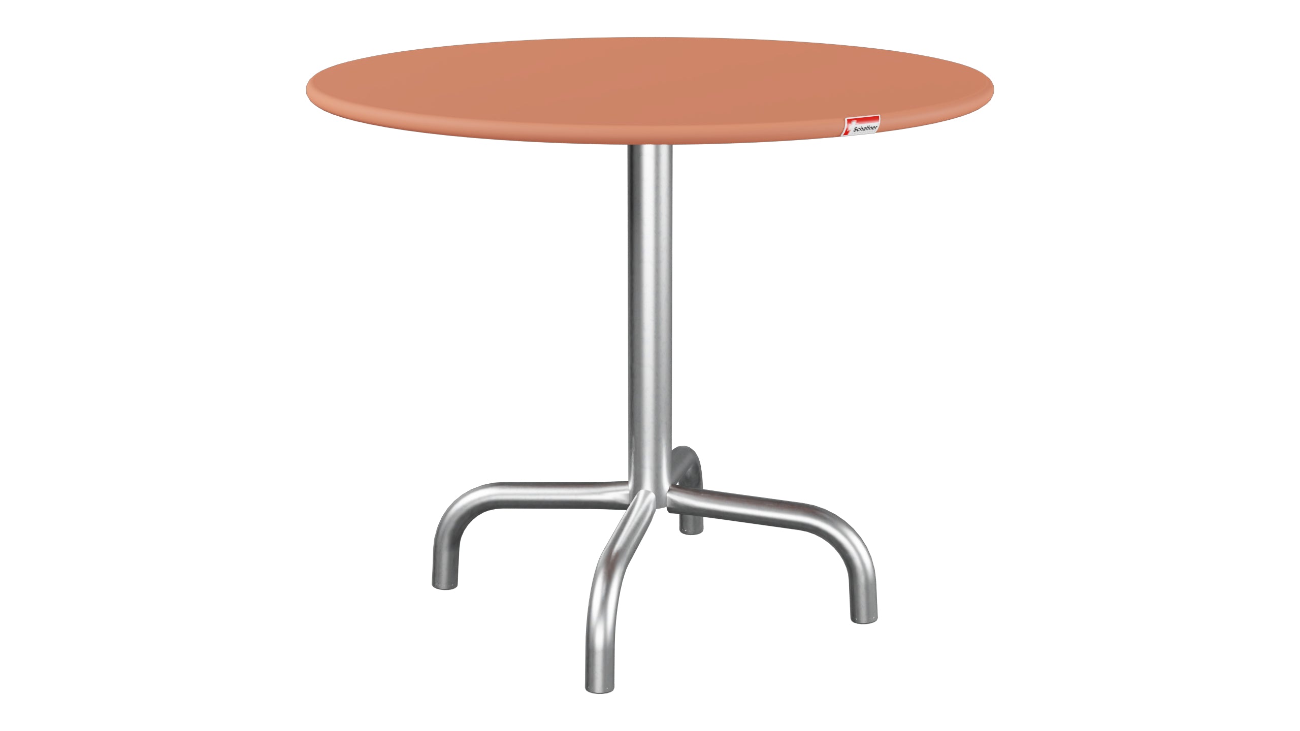 Rigi Metall-Beistelltisch Outdoor ø60 / 50 in Pastellterracotta präsentiert im Onlineshop von KAQTU Design AG. Beistelltisch Outdoor ist von Schaffner