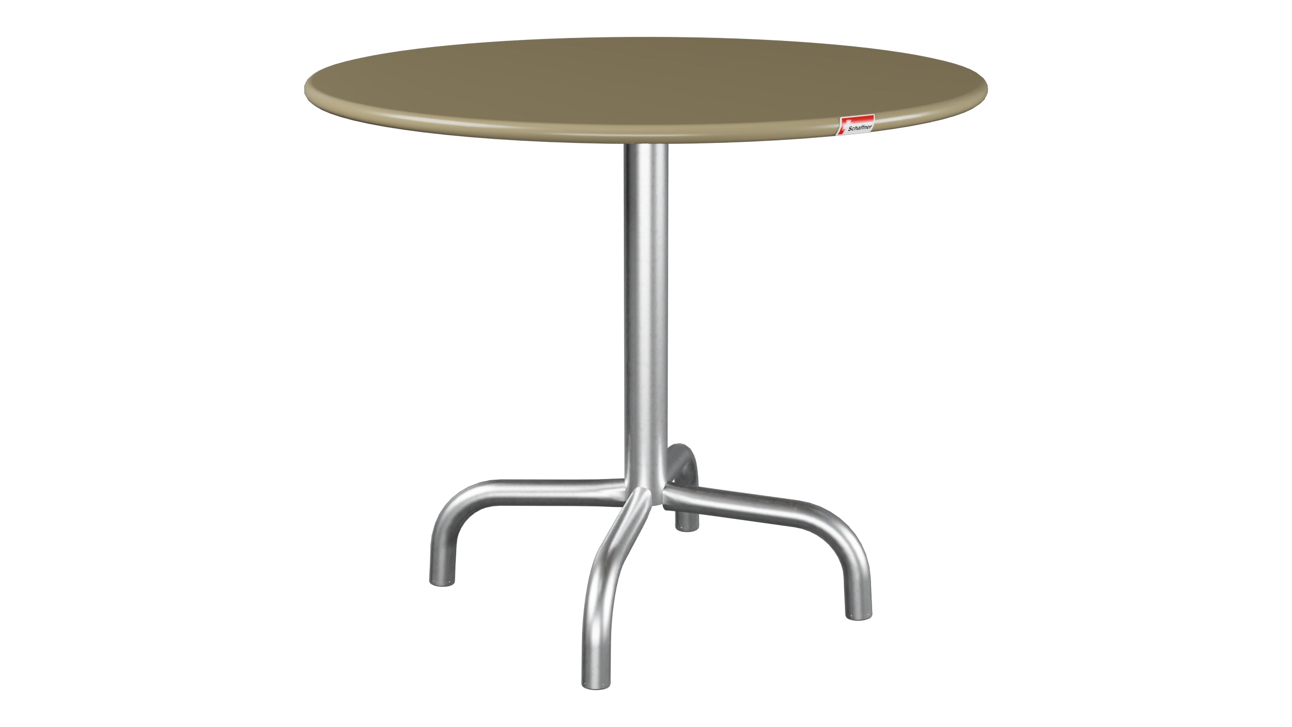 Rigi Metall-Beistelltisch Outdoor ø60 / 50 in Champagner präsentiert im Onlineshop von KAQTU Design AG. Beistelltisch Outdoor ist von Schaffner
