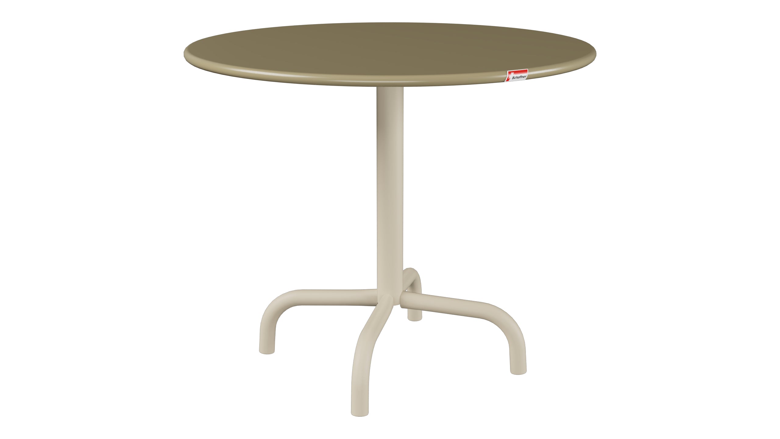Rigi Metall-Beistelltisch Outdoor ø60 / 50 in Champagner präsentiert im Onlineshop von KAQTU Design AG. Beistelltisch Outdoor ist von Schaffner