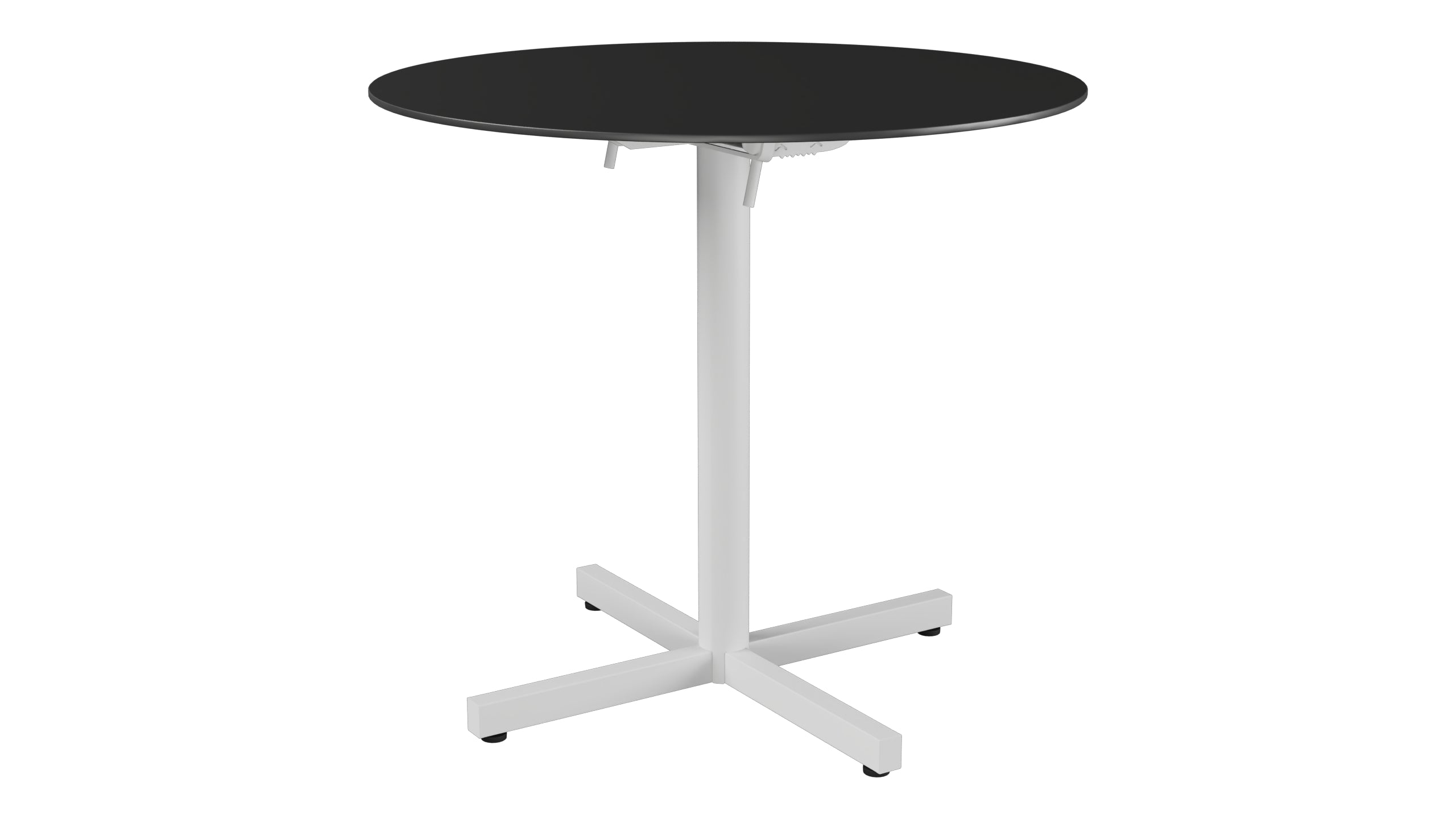 Luzern Glasfaser-Gartentisch Decor ø80 klappbar in Anthrazit präsentiert im Onlineshop von KAQTU Design AG. Gartentisch ist von Schaffner