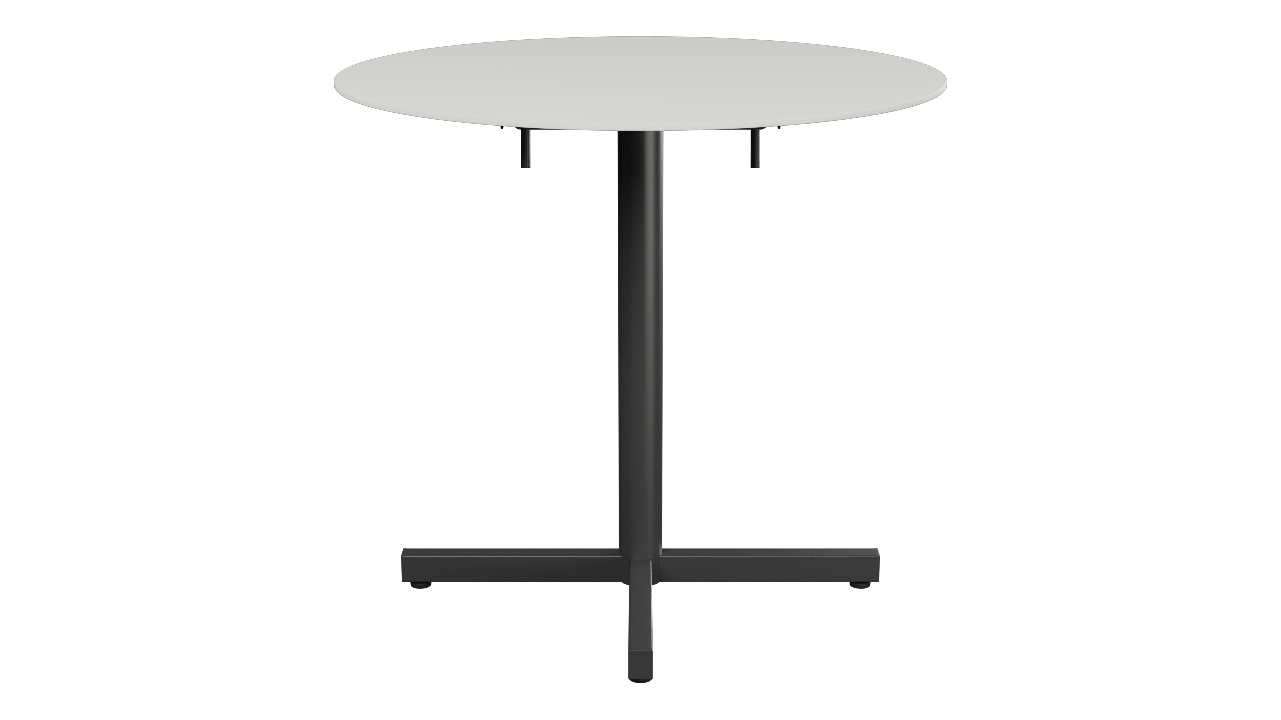 Luzern Glasfaser-Gartentisch Decor ø80 klappbar in Alusilber präsentiert im Onlineshop von KAQTU Design AG. Gartentisch ist von Schaffner