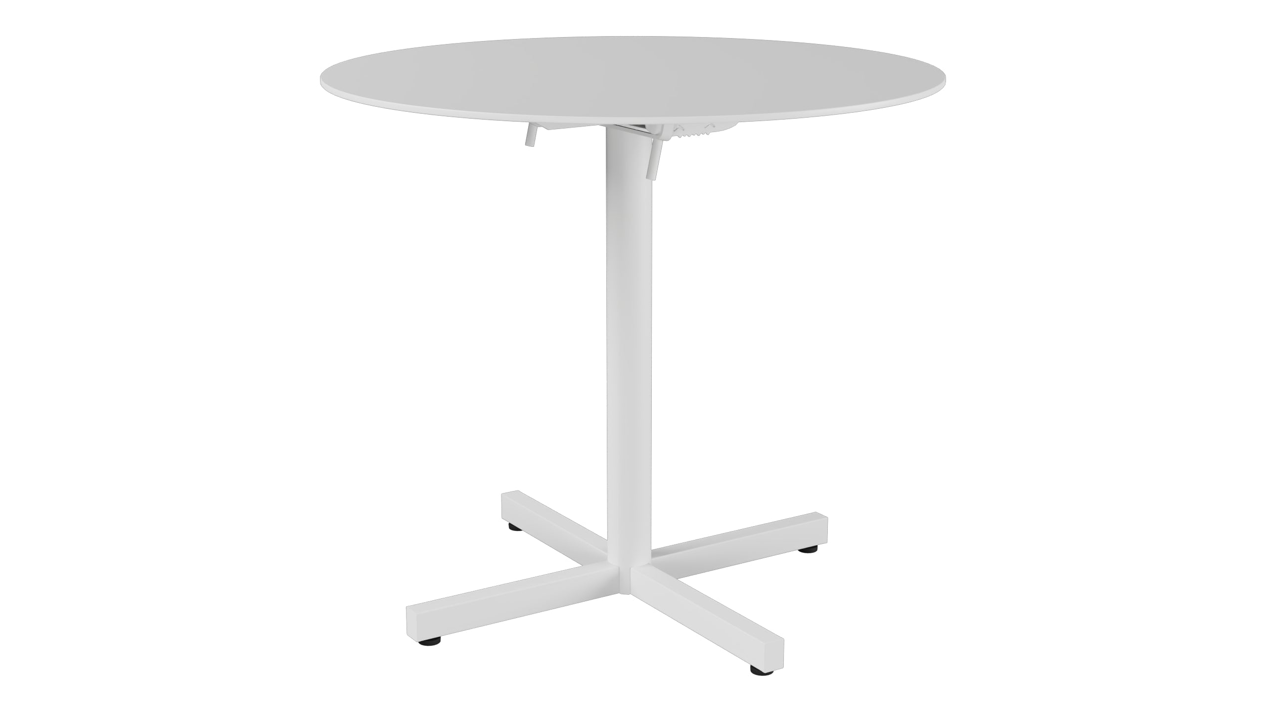 Luzern Glasfaser-Gartentisch Decor ø80 klappbar in Weiss präsentiert im Onlineshop von KAQTU Design AG. Gartentisch ist von Schaffner