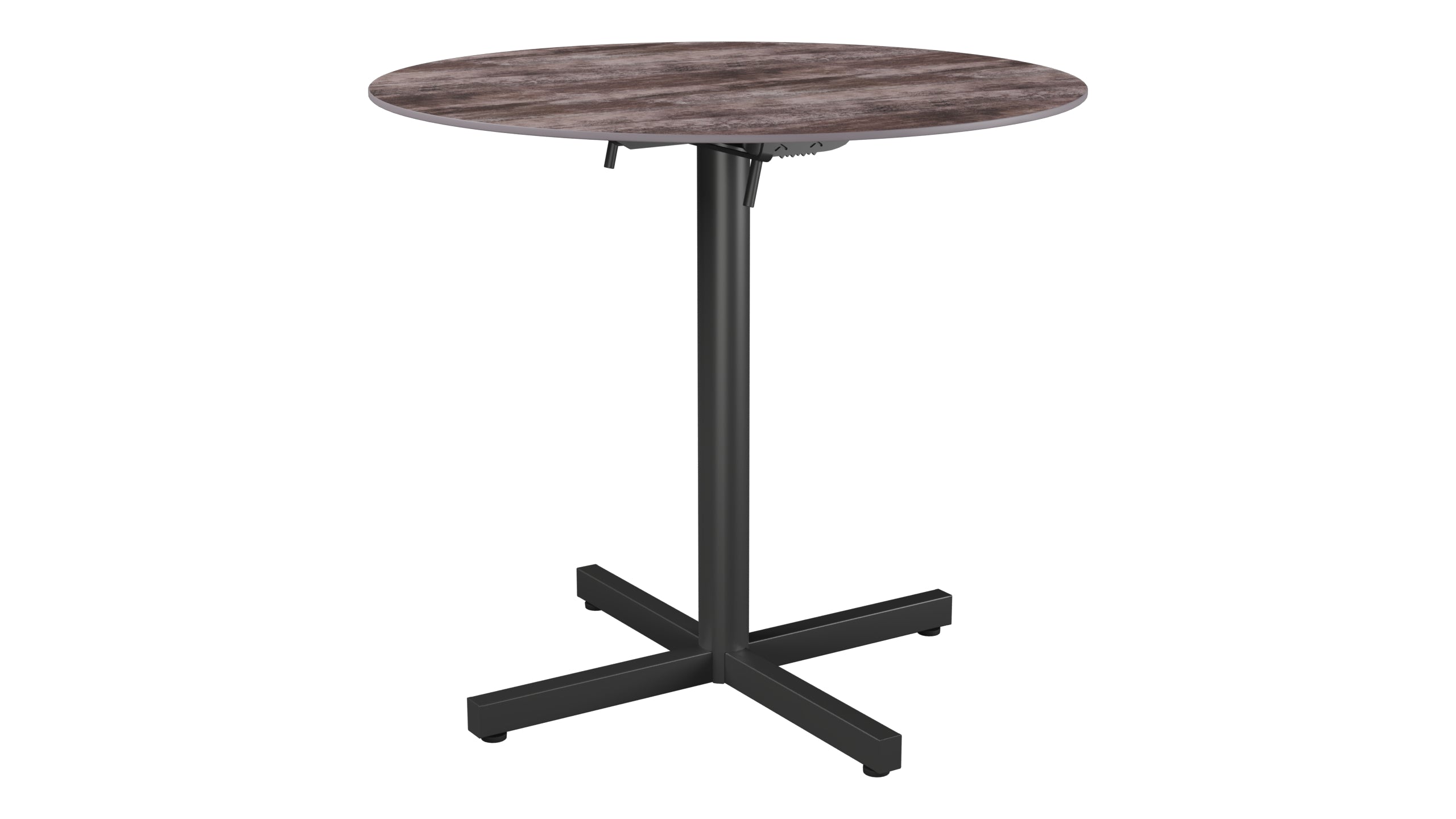 Luzern Glasfaser-Gartentisch Decor ø80 klappbar in Stromboli dunkel präsentiert im Onlineshop von KAQTU Design AG. Gartentisch ist von Schaffner