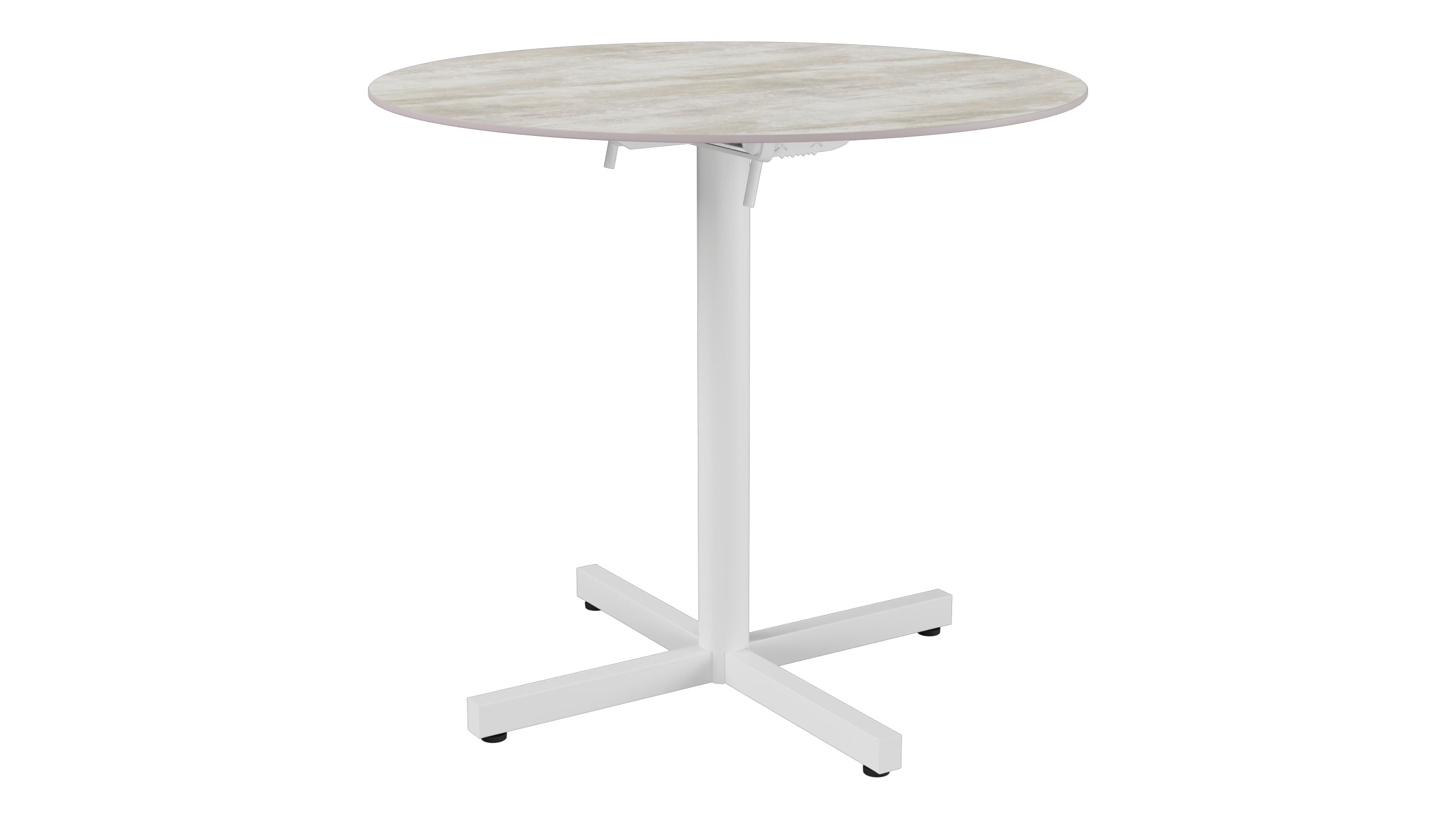 Luzern Glasfaser-Gartentisch Decor ø80 klappbar in Stromboli hell präsentiert im Onlineshop von KAQTU Design AG. Gartentisch ist von Schaffner