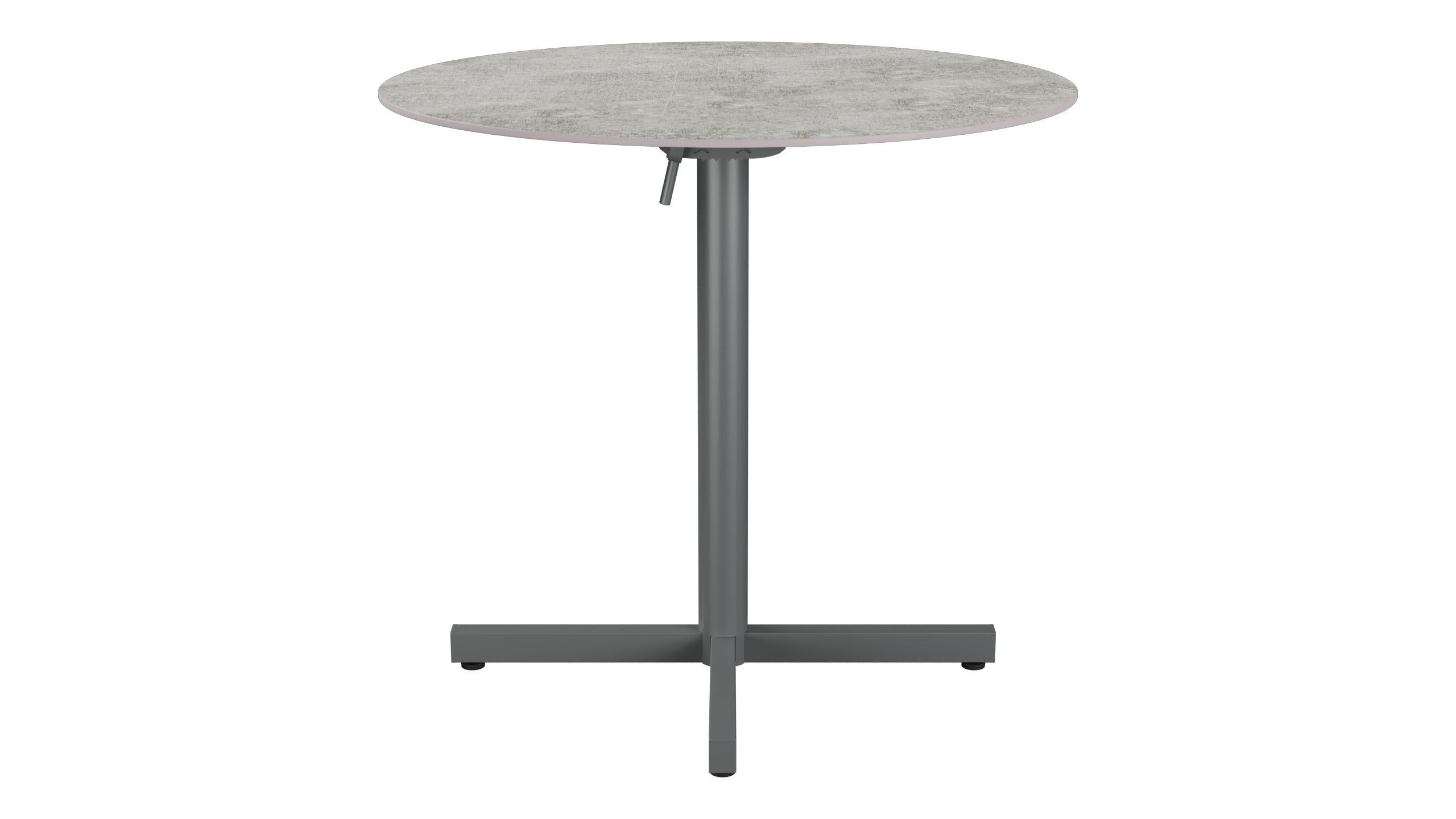 Luzern Glasfaser-Gartentisch Decor ø80 klappbar in Beton präsentiert im Onlineshop von KAQTU Design AG. Gartentisch ist von Schaffner