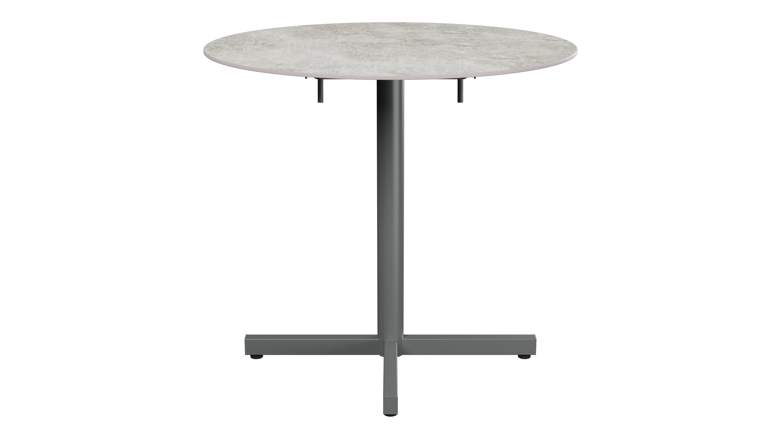 Luzern Glasfaser-Gartentisch Decor ø80 klappbar in Beton präsentiert im Onlineshop von KAQTU Design AG. Gartentisch ist von Schaffner