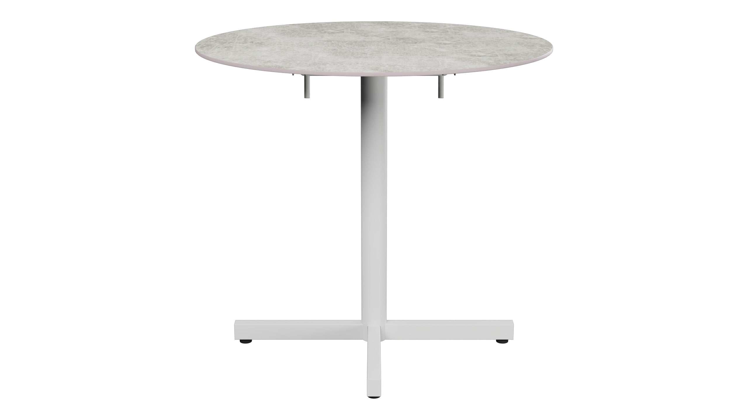 Luzern Glasfaser-Gartentisch Decor ø80 klappbar in Beton präsentiert im Onlineshop von KAQTU Design AG. Gartentisch ist von Schaffner