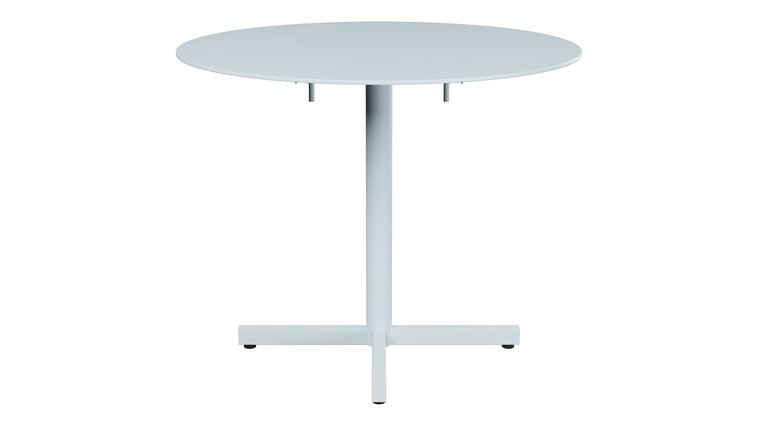 Luzern Glasfaser-Gartentisch Decor ø90 klappbar in Pastellblau präsentiert im Onlineshop von KAQTU Design AG. Gartentisch ist von Schaffner