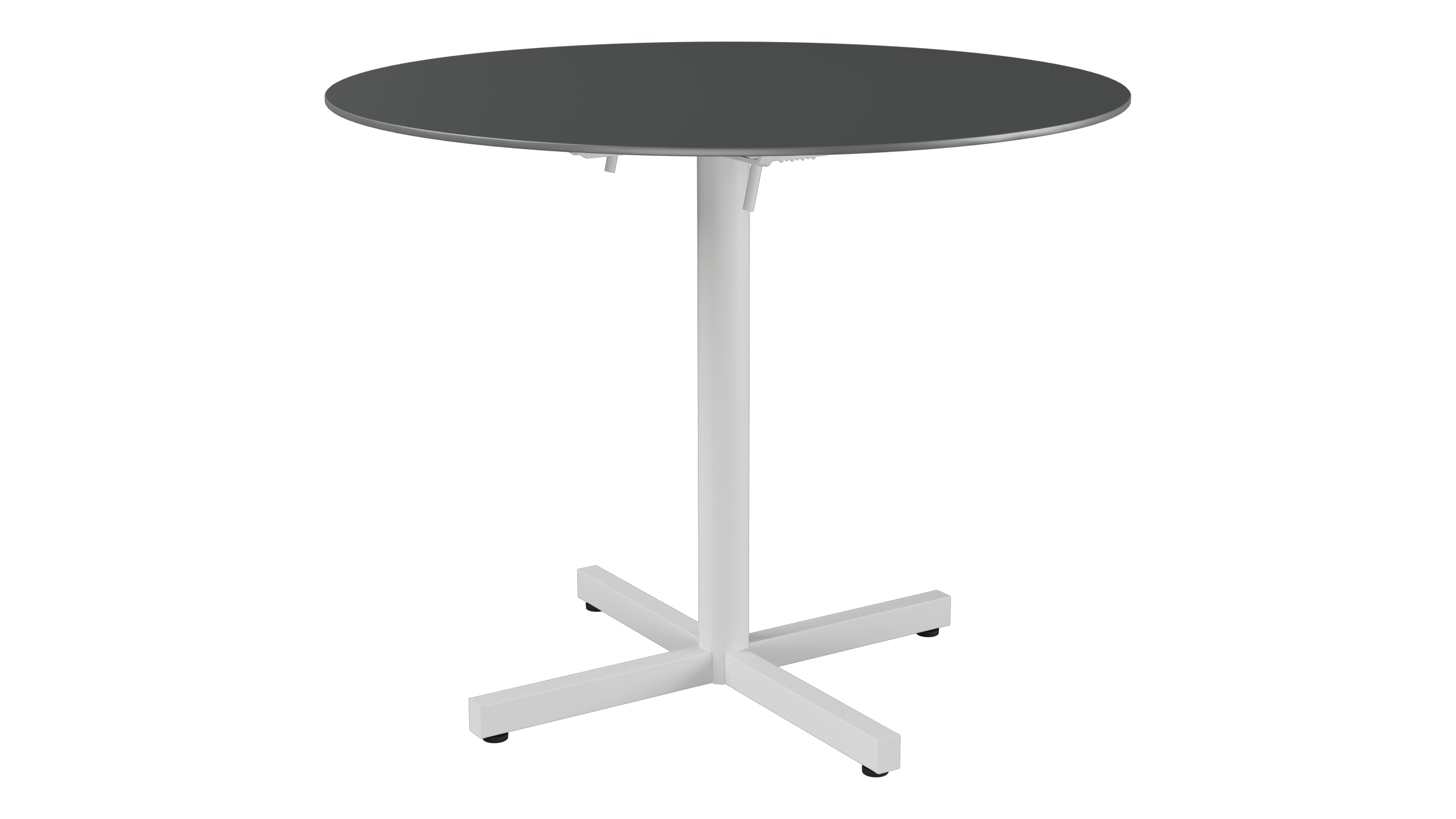 Luzern Glasfaser-Gartentisch Decor ø90 klappbar in Graphit präsentiert im Onlineshop von KAQTU Design AG. Gartentisch ist von Schaffner