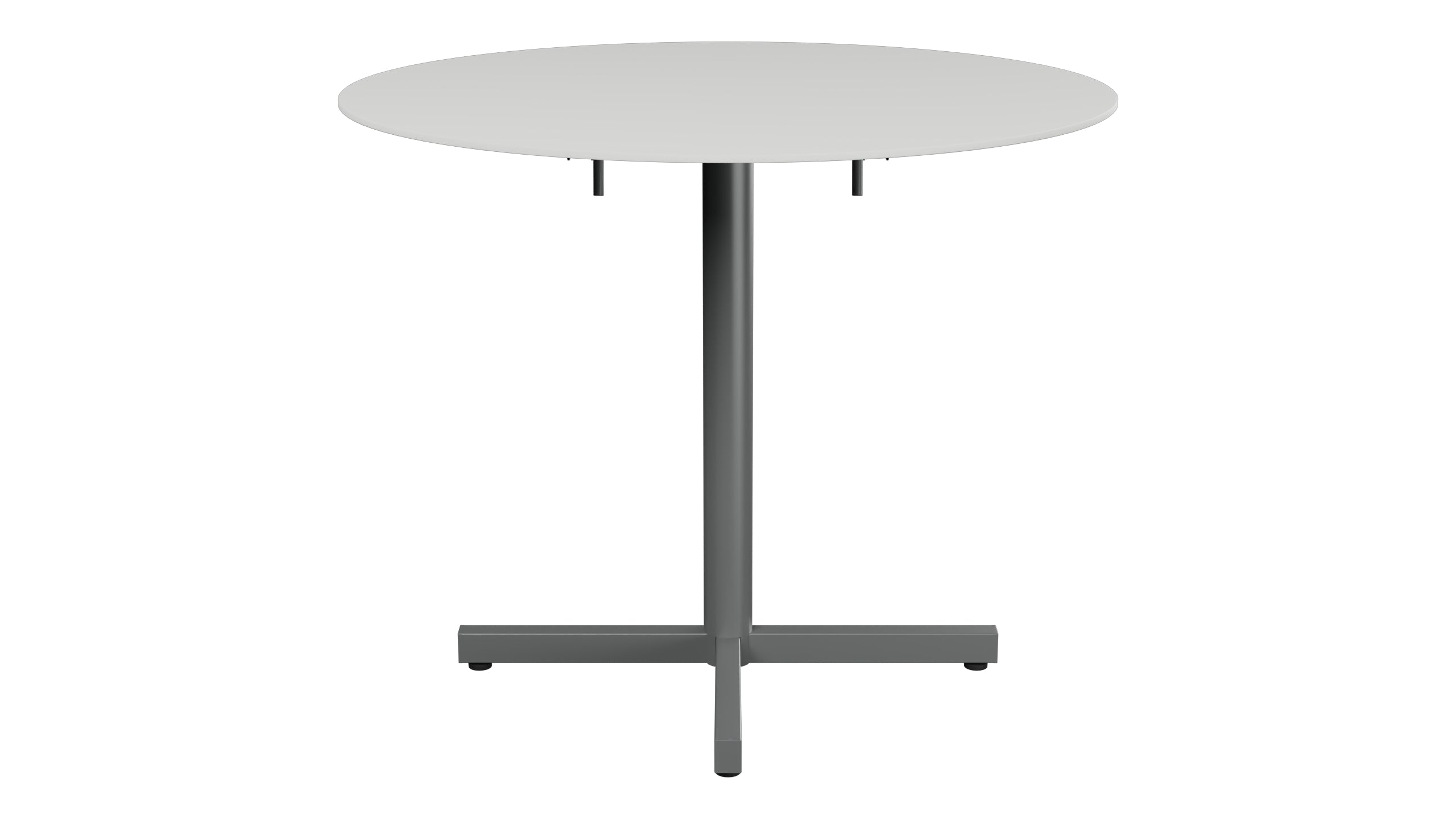 Luzern Glasfaser-Gartentisch Decor ø90 klappbar in Alusilber präsentiert im Onlineshop von KAQTU Design AG. Gartentisch ist von Schaffner