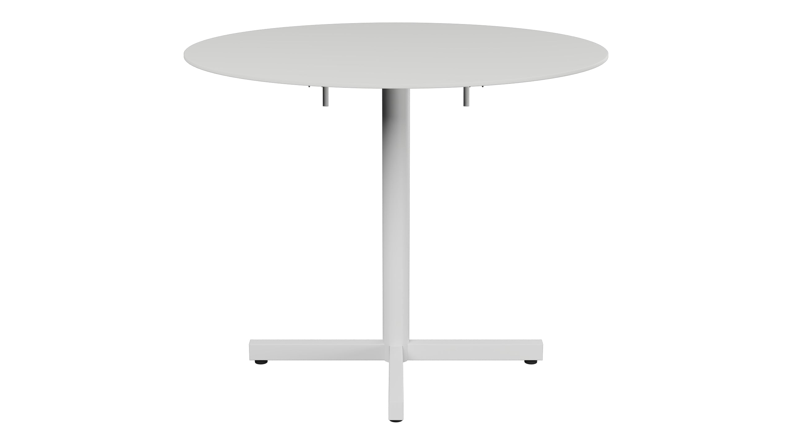 Luzern Glasfaser-Gartentisch Decor ø90 klappbar in Alusilber präsentiert im Onlineshop von KAQTU Design AG. Gartentisch ist von Schaffner