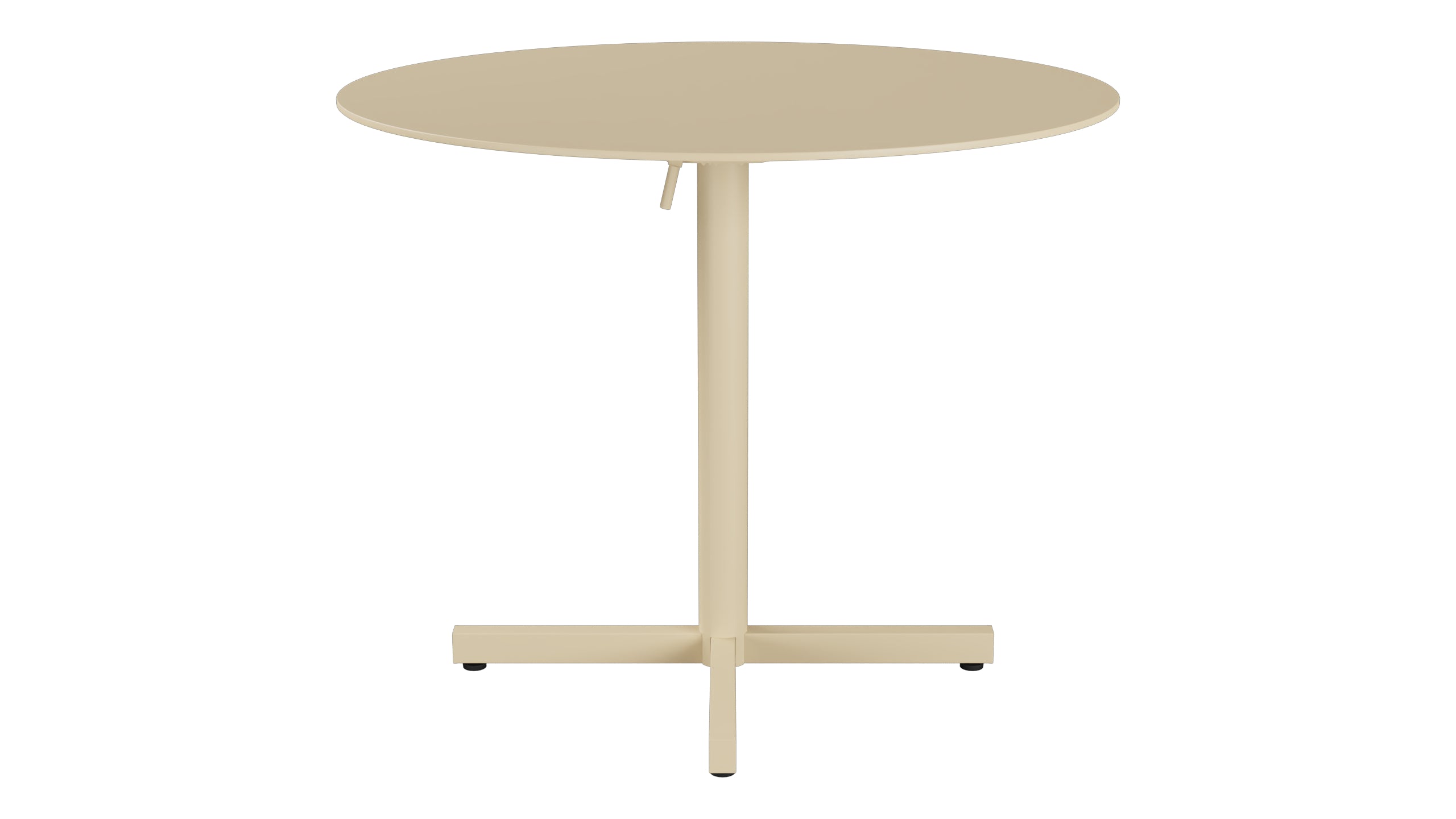 Luzern Glasfaser-Gartentisch Decor ø90 klappbar in Pastellbraun präsentiert im Onlineshop von KAQTU Design AG. Gartentisch ist von Schaffner